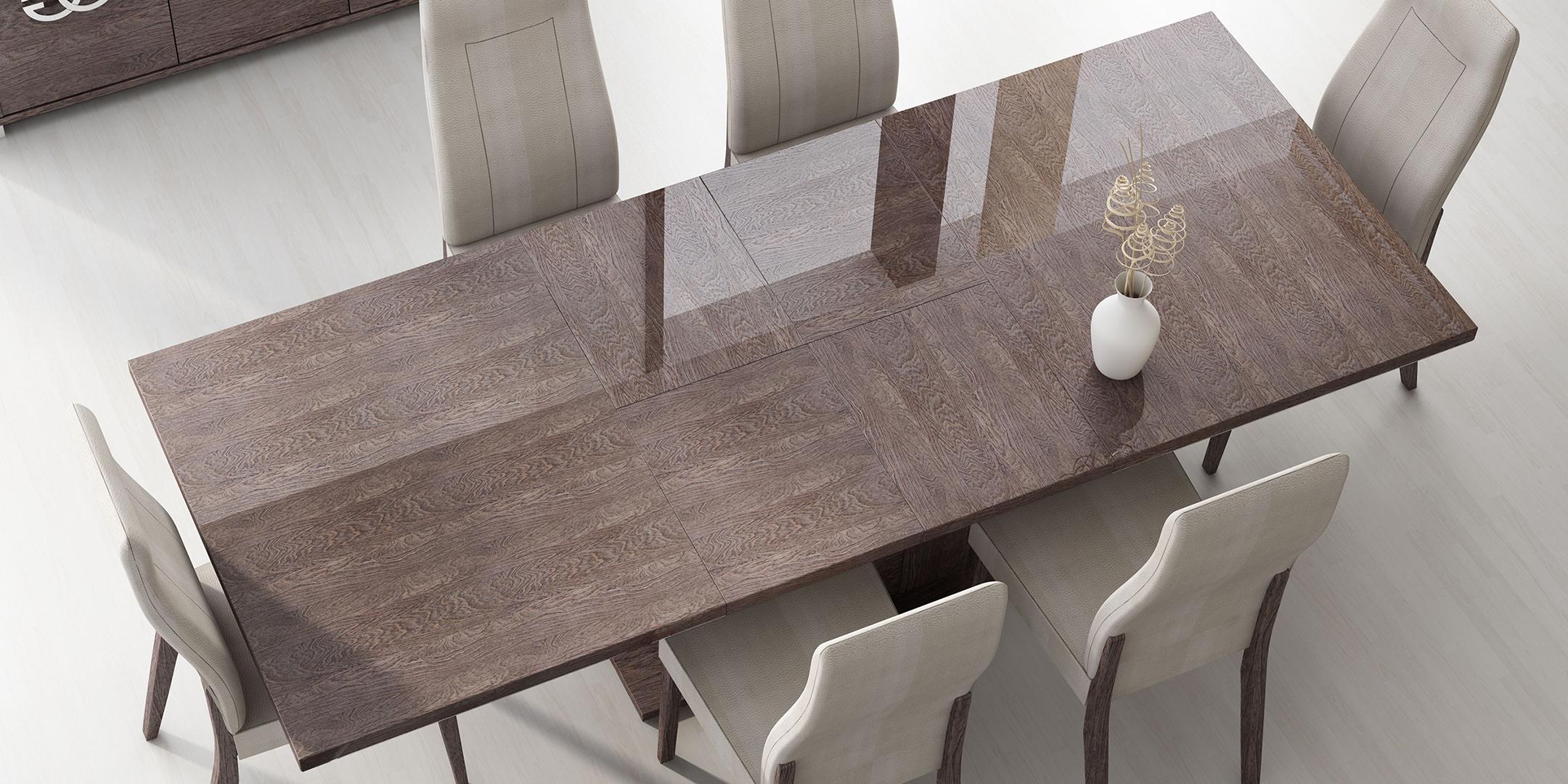 

    
High Gloss Wenge  Dining Table w/ Extension Modern Made in Italy ESF Prestige
