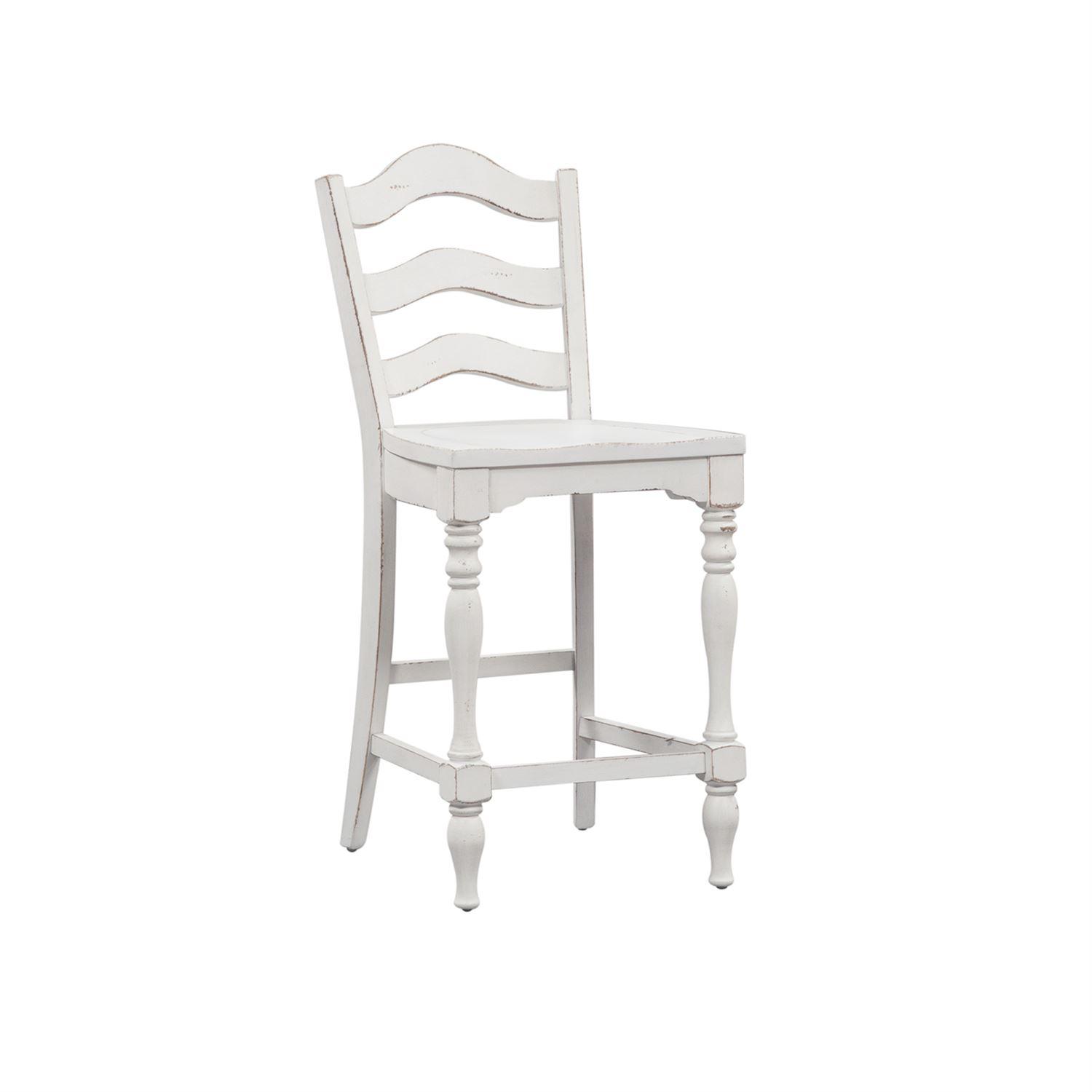 European Traditional Counter Chair Set Magnolia Manor  (244-CD) Counter Chair 244-B200024-Set-2 in White 