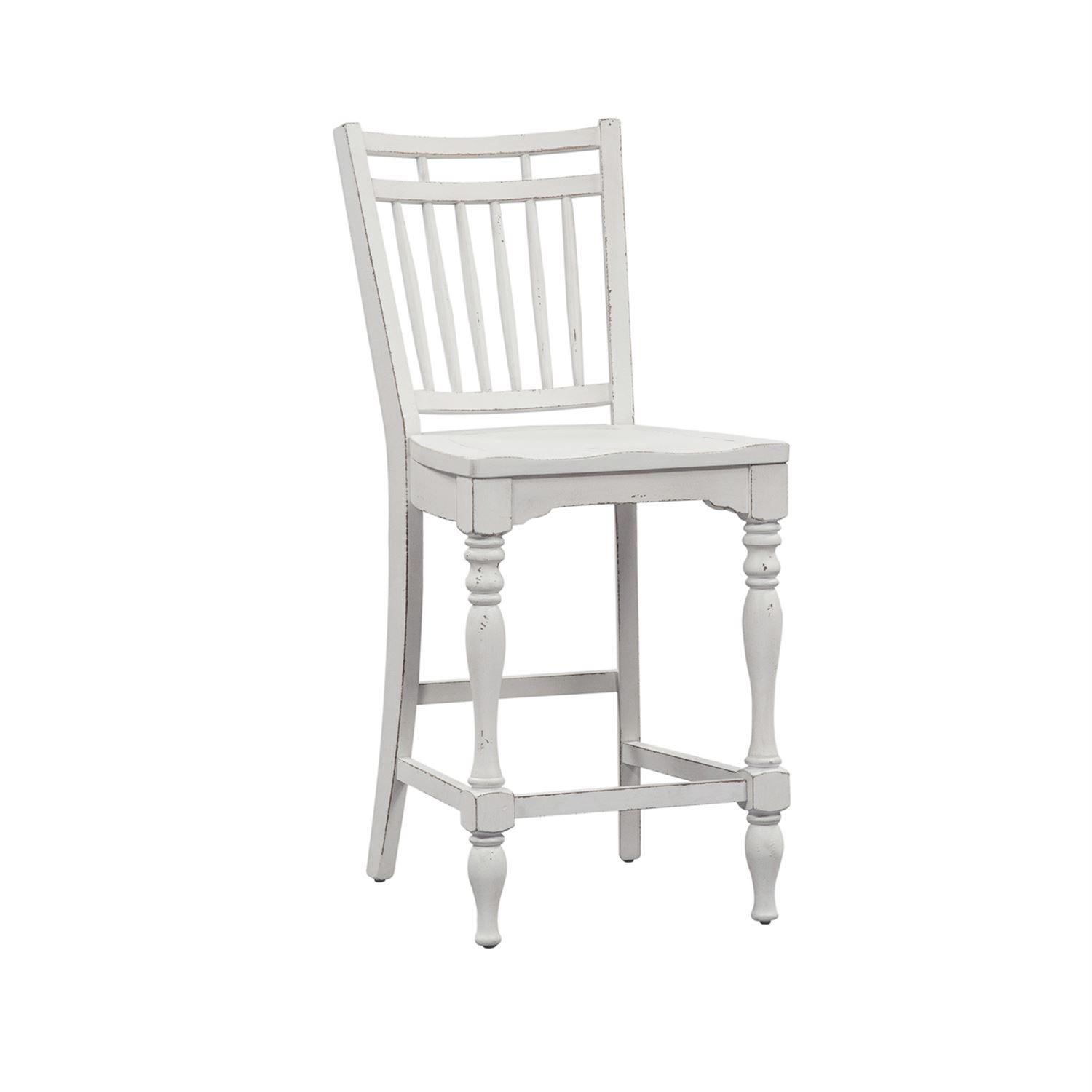 European Traditional Counter Chair Magnolia Manor  (244-CD) Counter Chair 244-B400024 in White 