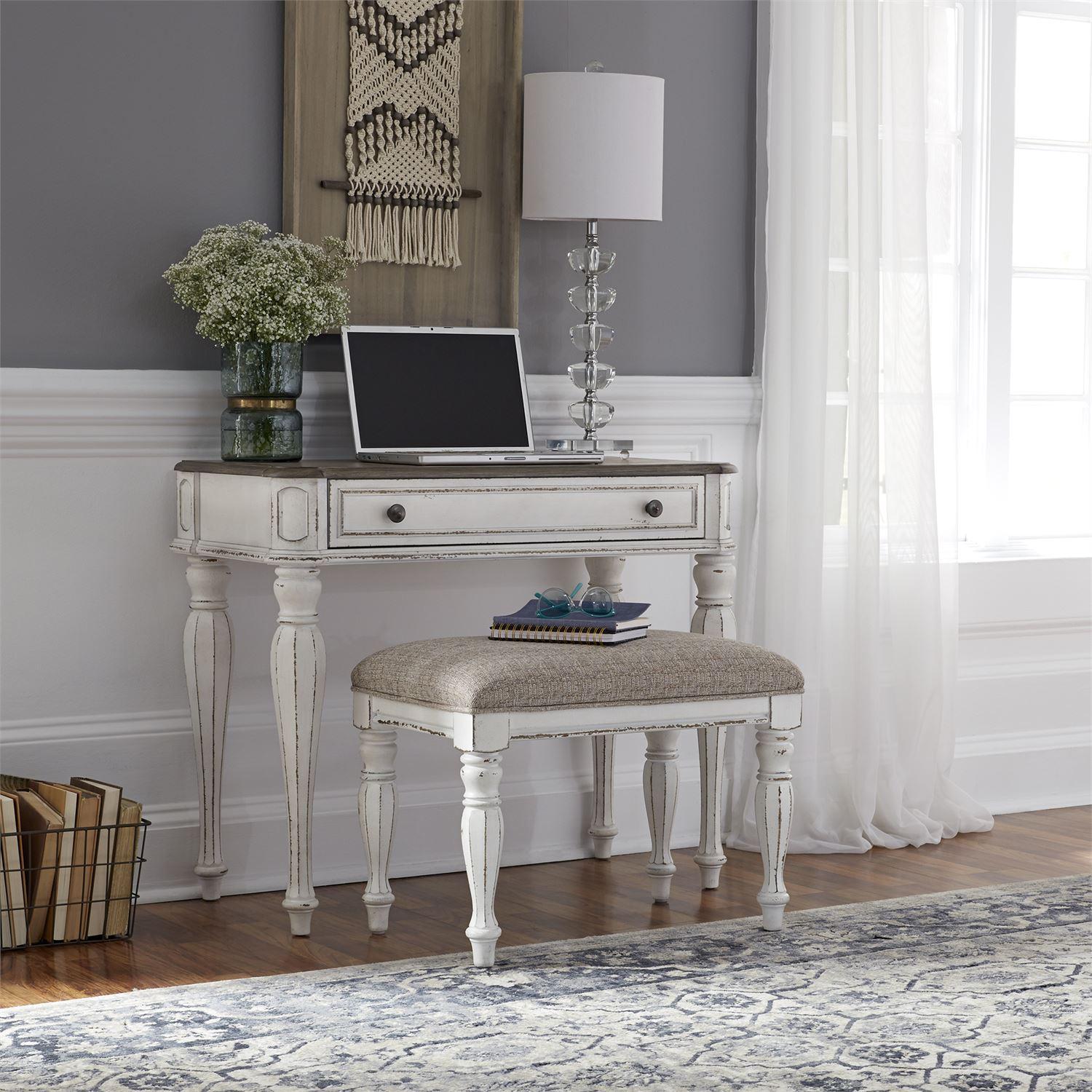 

    
Antique White Finish Wood Vanity Set 2Pcs Magnolia Manor Liberty Furniture
