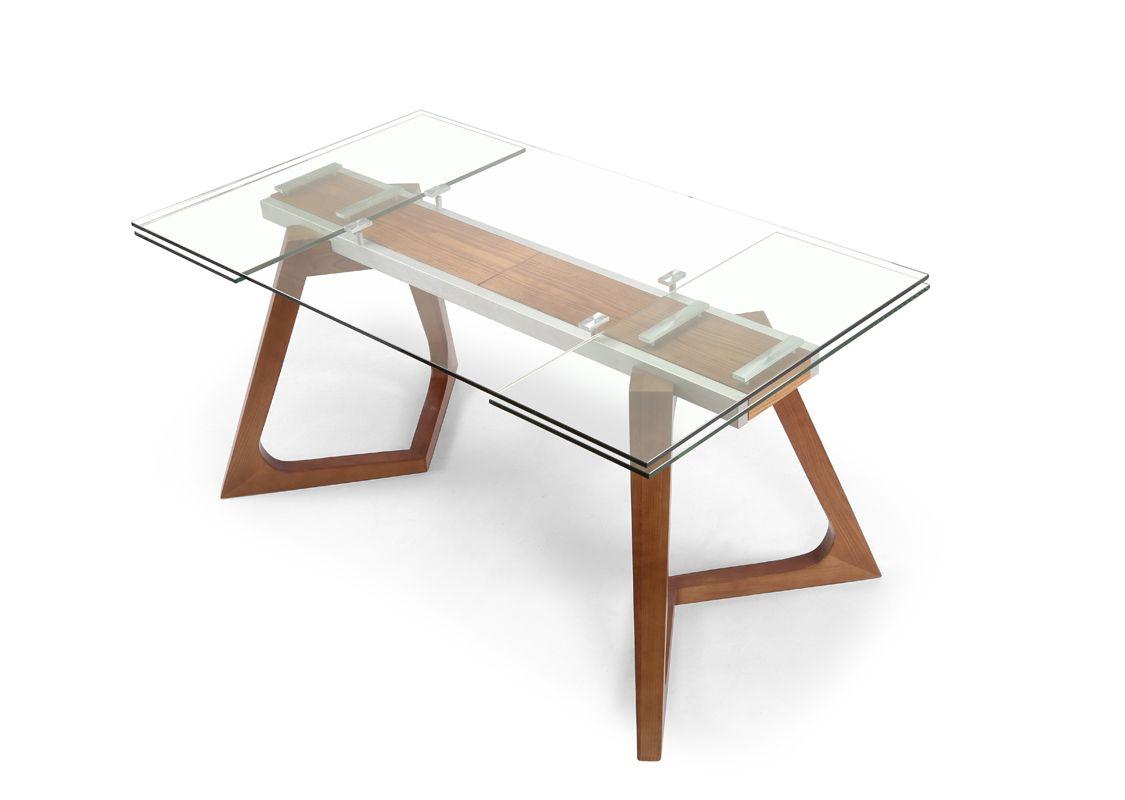

    
Extendable Glass & Walnut Dining Table Modrest Ruth VIG Modern Contemporary
