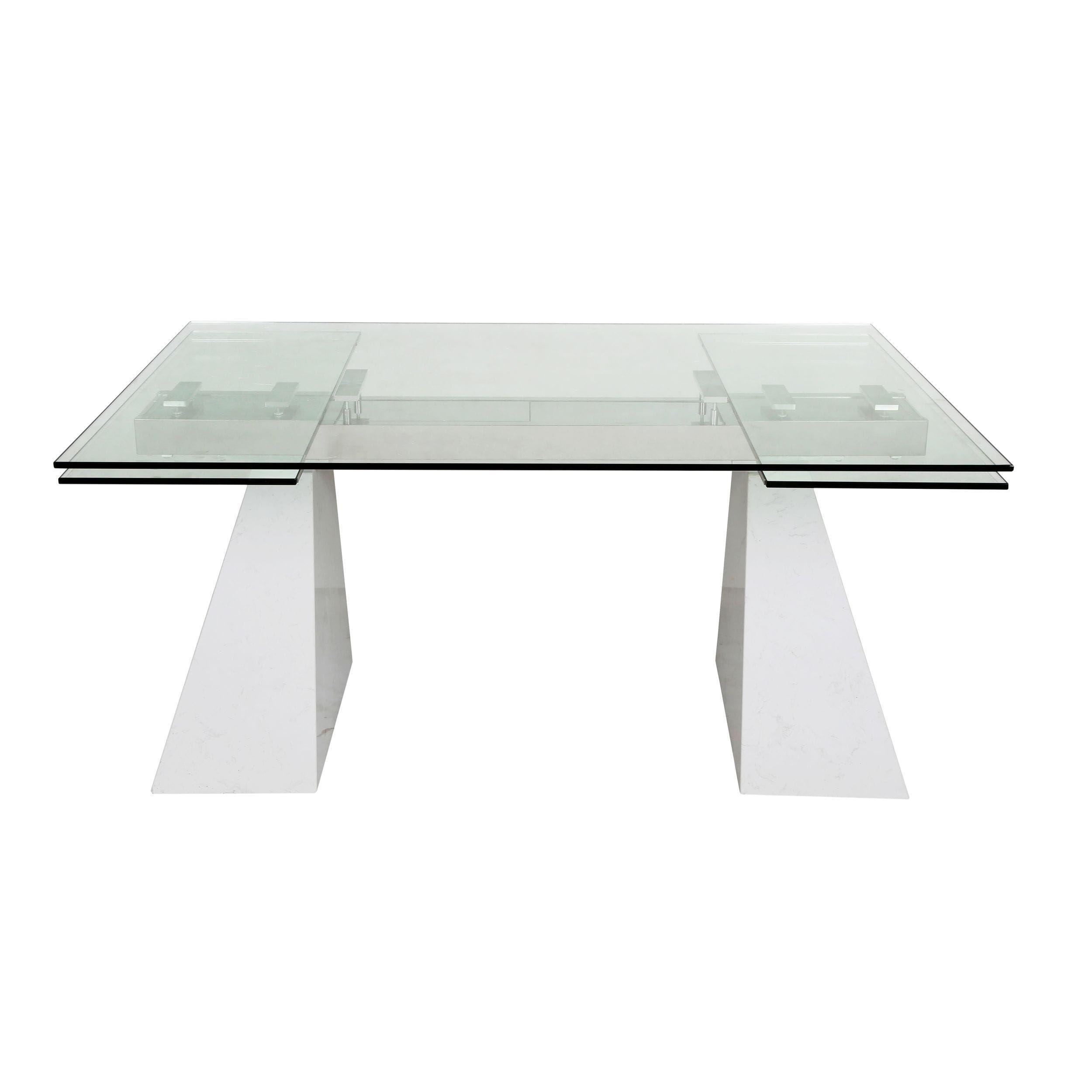 

    
Extendable Quartz Stone & Glass Dining Table by VIG Modrest Latrobe
