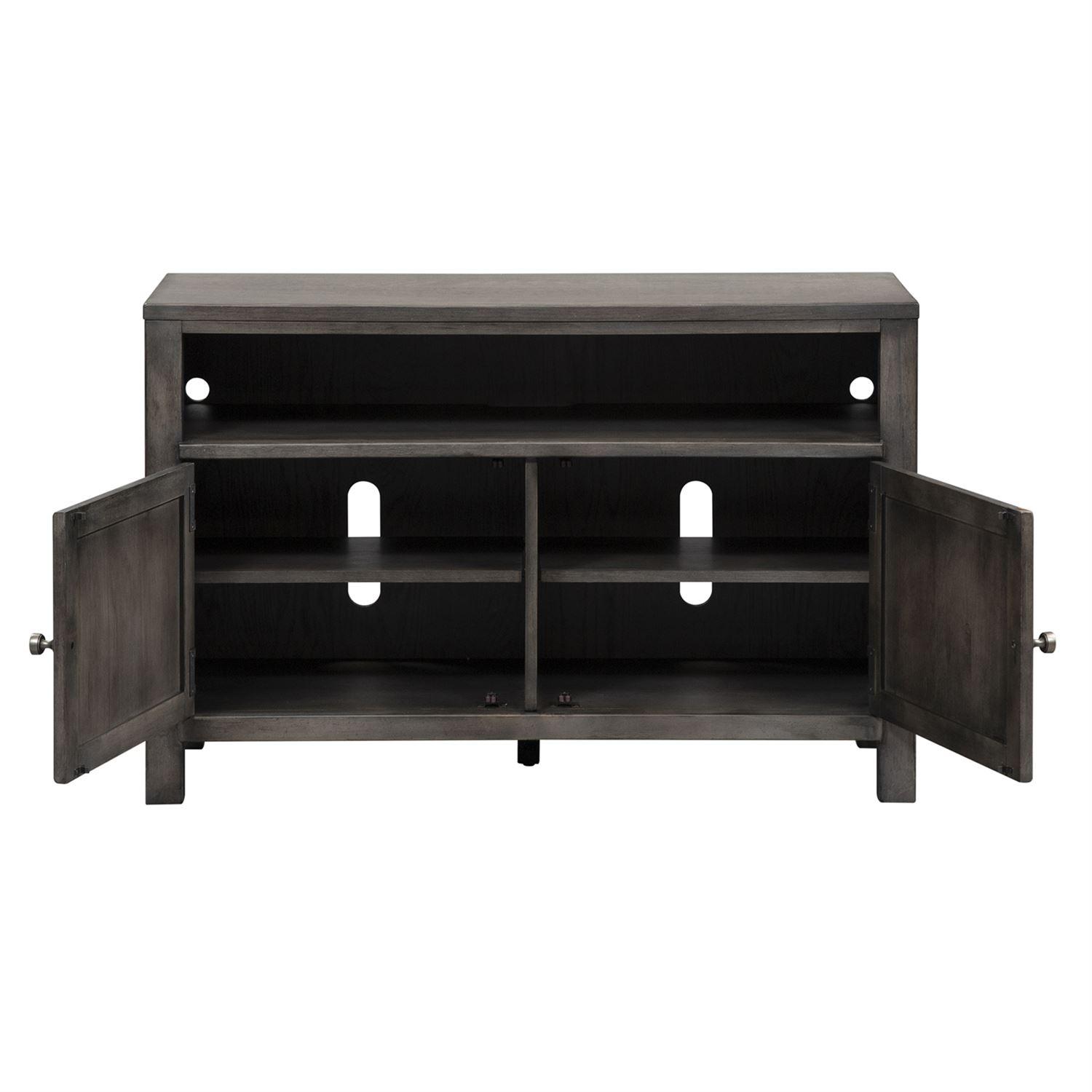 

    
Liberty Furniture Modern Farmhouse  (406-ENTW) TV Stand TV Stand Gray 406-TV46
