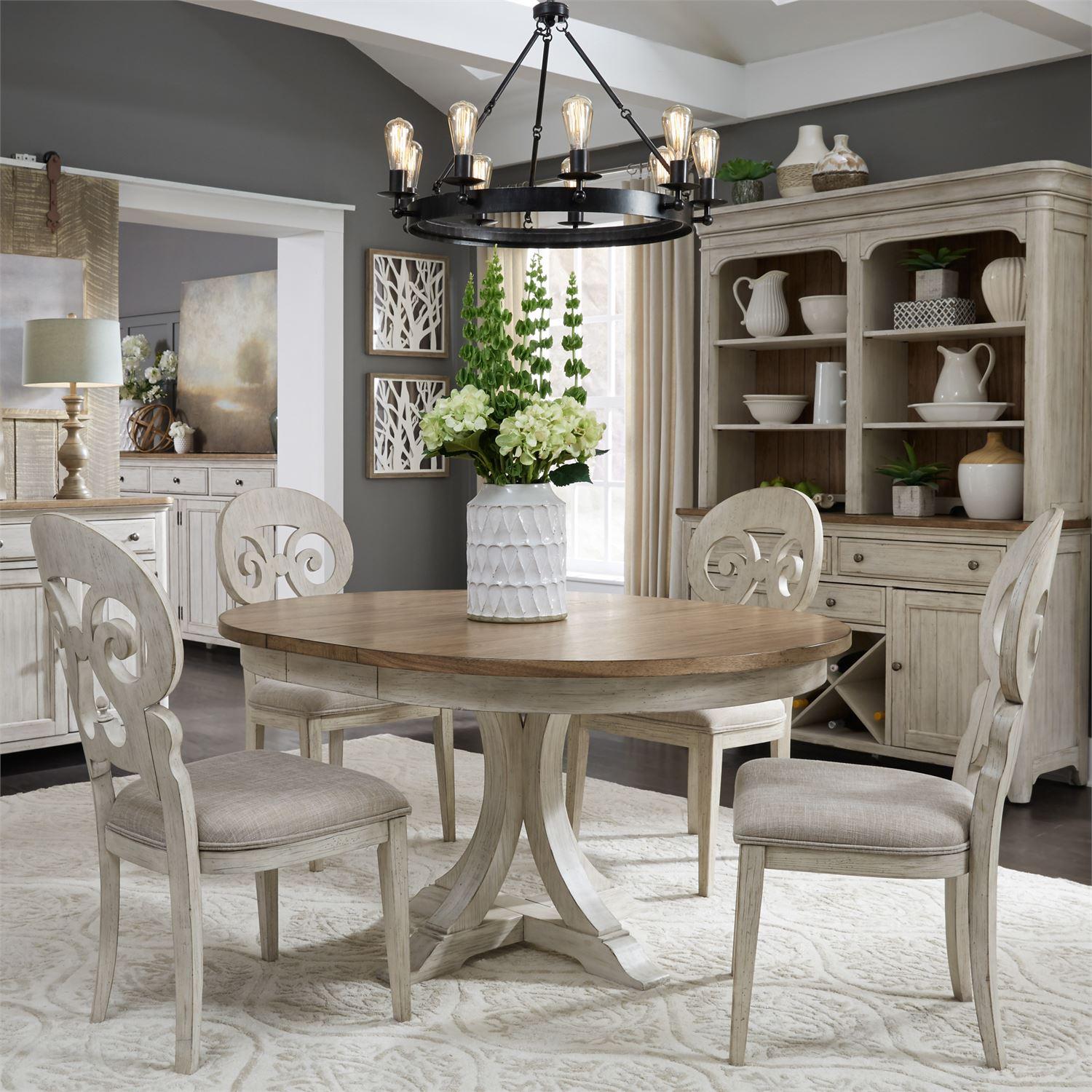 Farmhouse Dining Table Farmhouse Reimagined  (652-DR) Dining Table 652-DR-PDS in White 