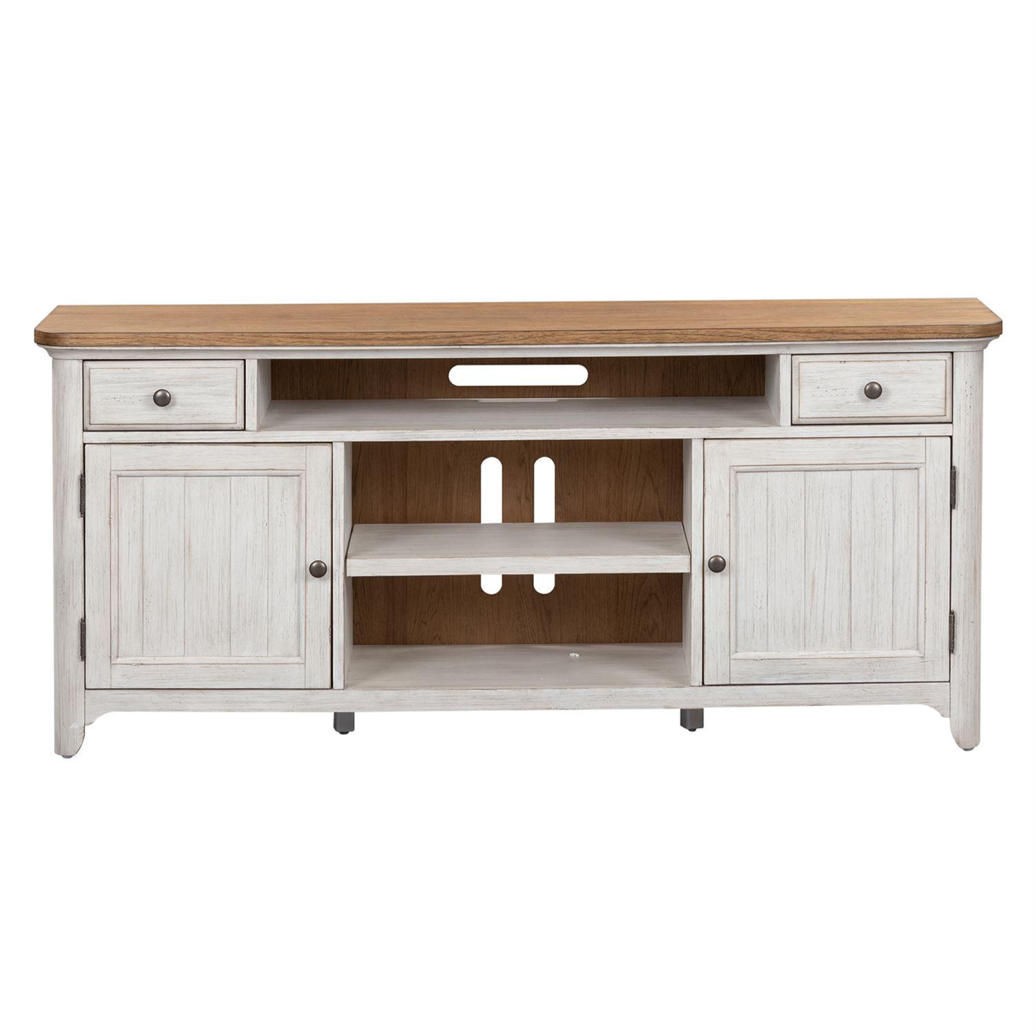 

    
Antique White Finish Wood TV Stand Farmhouse Reimagined (652-ENT) Liberty Furniture
