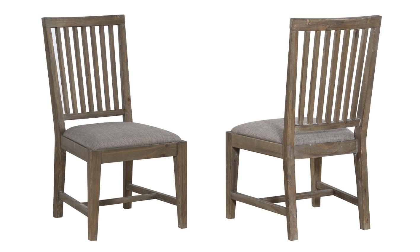 Rustic Dining Chair Set AUTUMN 8FJ866-2PC in Oak Fabric