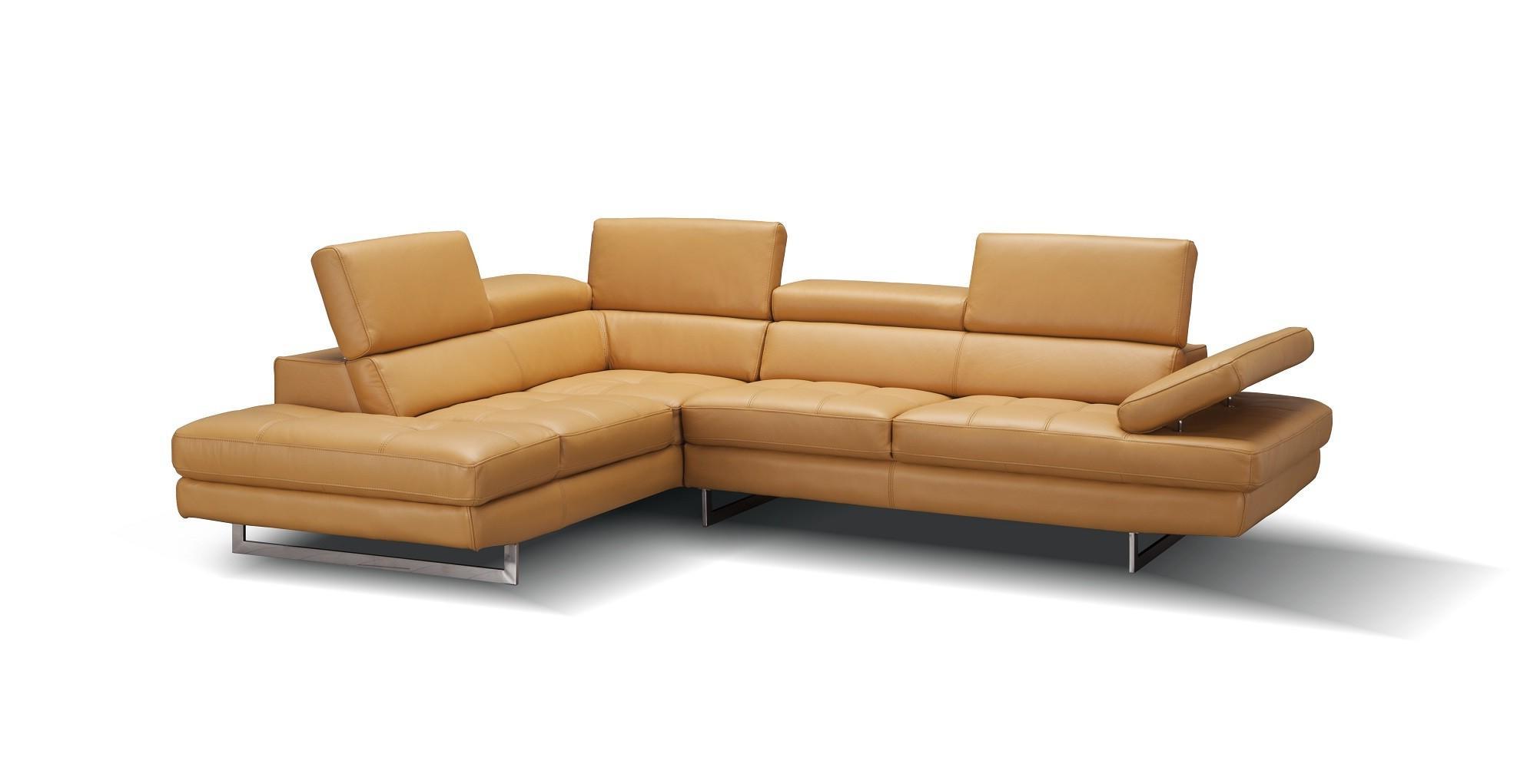 

    
Freesia Full Top Grain Leather Italian Sectional Sofa LHC Modern J&M A761
