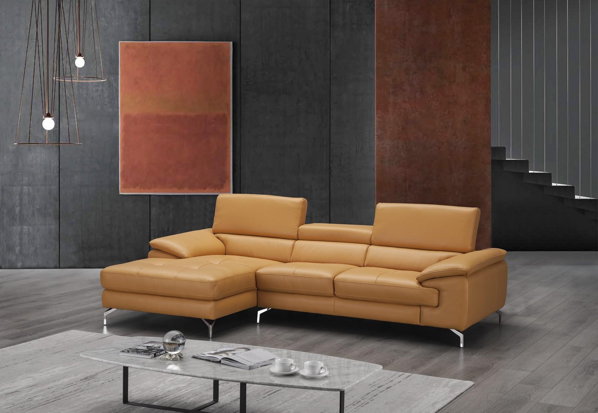 

    
Freesia Full Top Grain Italian Leather Sectional Sofa RHC Contemporary J&M A973b
