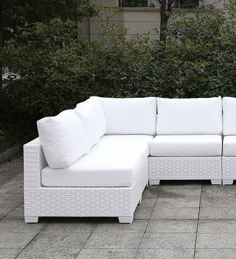 

    
Contemporary White Faux Wicker U-Sectional Sofa Furniture of America CM-OS2128WH-SET3 Somani
