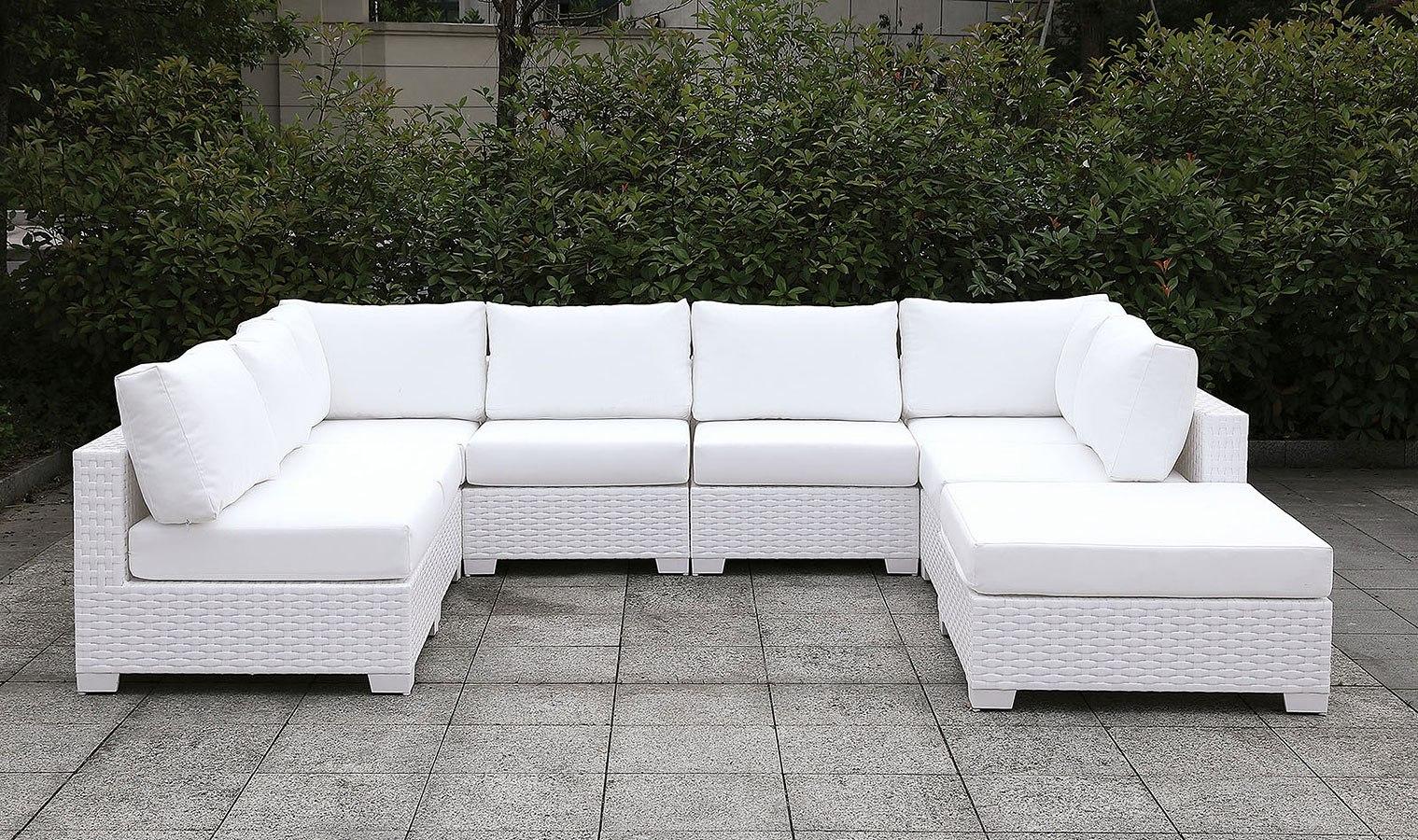 

    
Contemporary White Faux Wicker U-Sectional Sofa Furniture of America CM-OS2128WH-SET3 Somani
