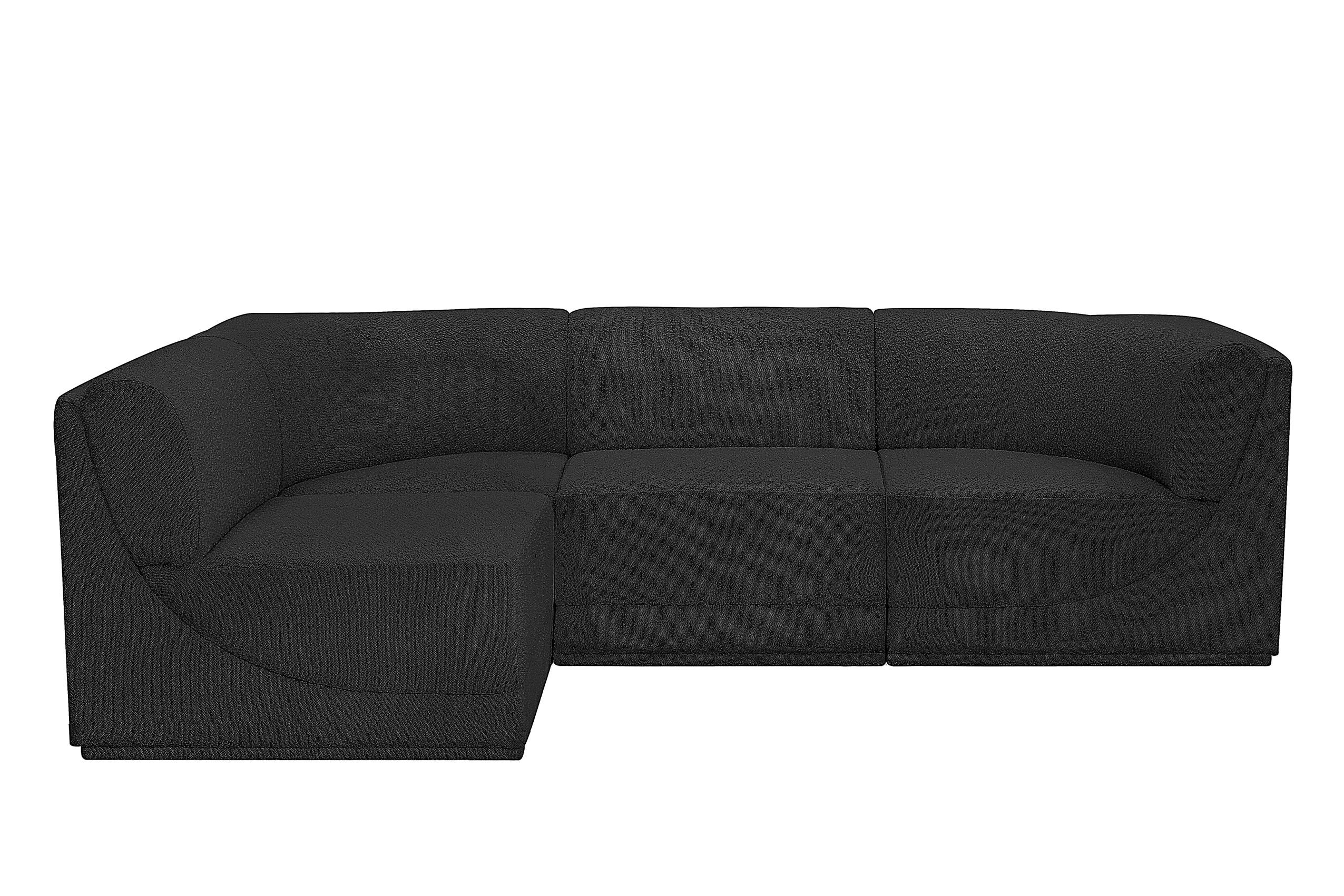 

        
Meridian Furniture Ollie 118Black-Sec4A Modular Sectional Black Boucle 094308305523
