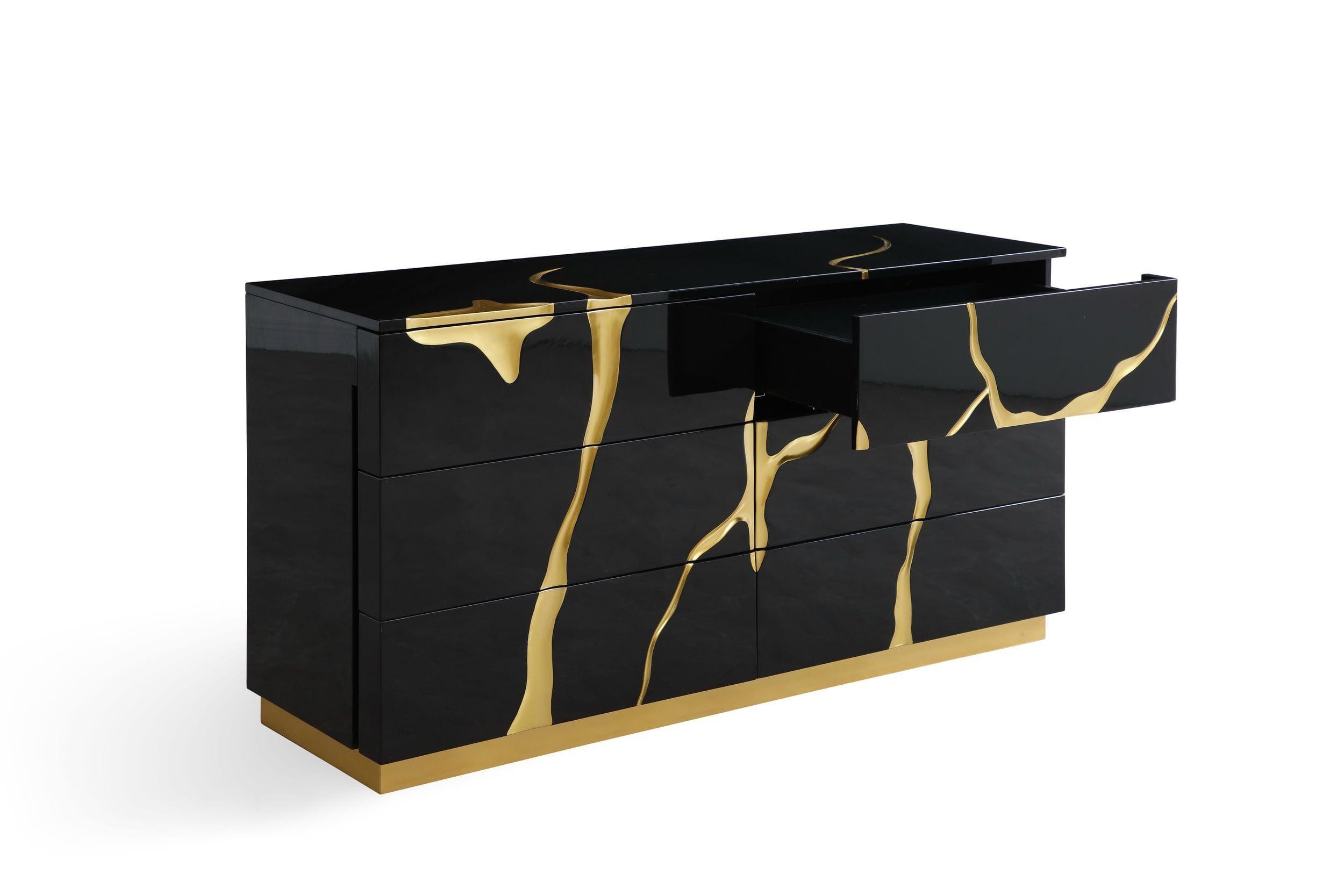 

    
VIG Furniture Aspen Dresser With Mirror Gold/Black VGVCJ1801-D-BLKX-DRS-2pcs
