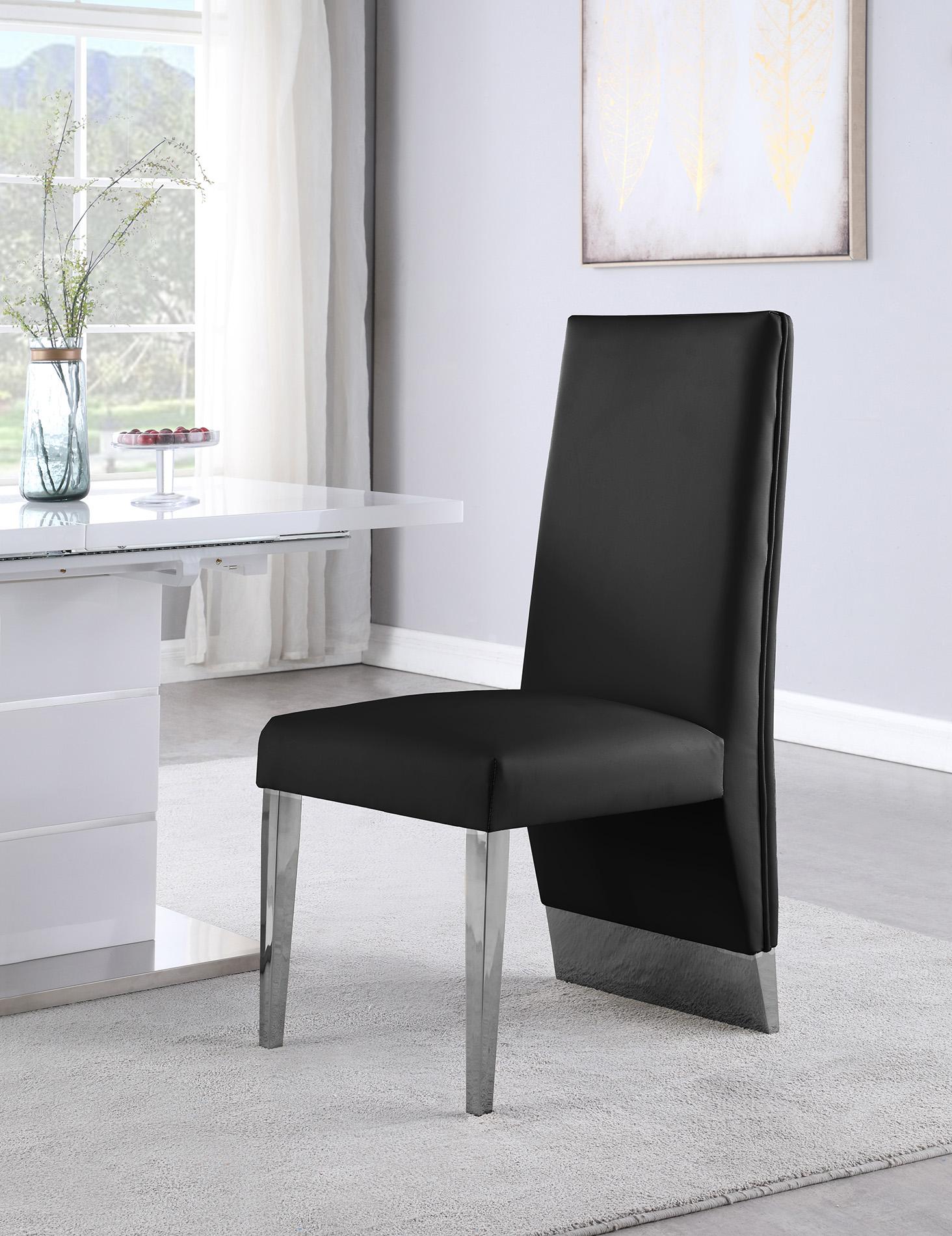 

    
Meridian Furniture PORSHA 750Black-C Dining Side Chair Chrome/Black 750Black-C-Set-4
