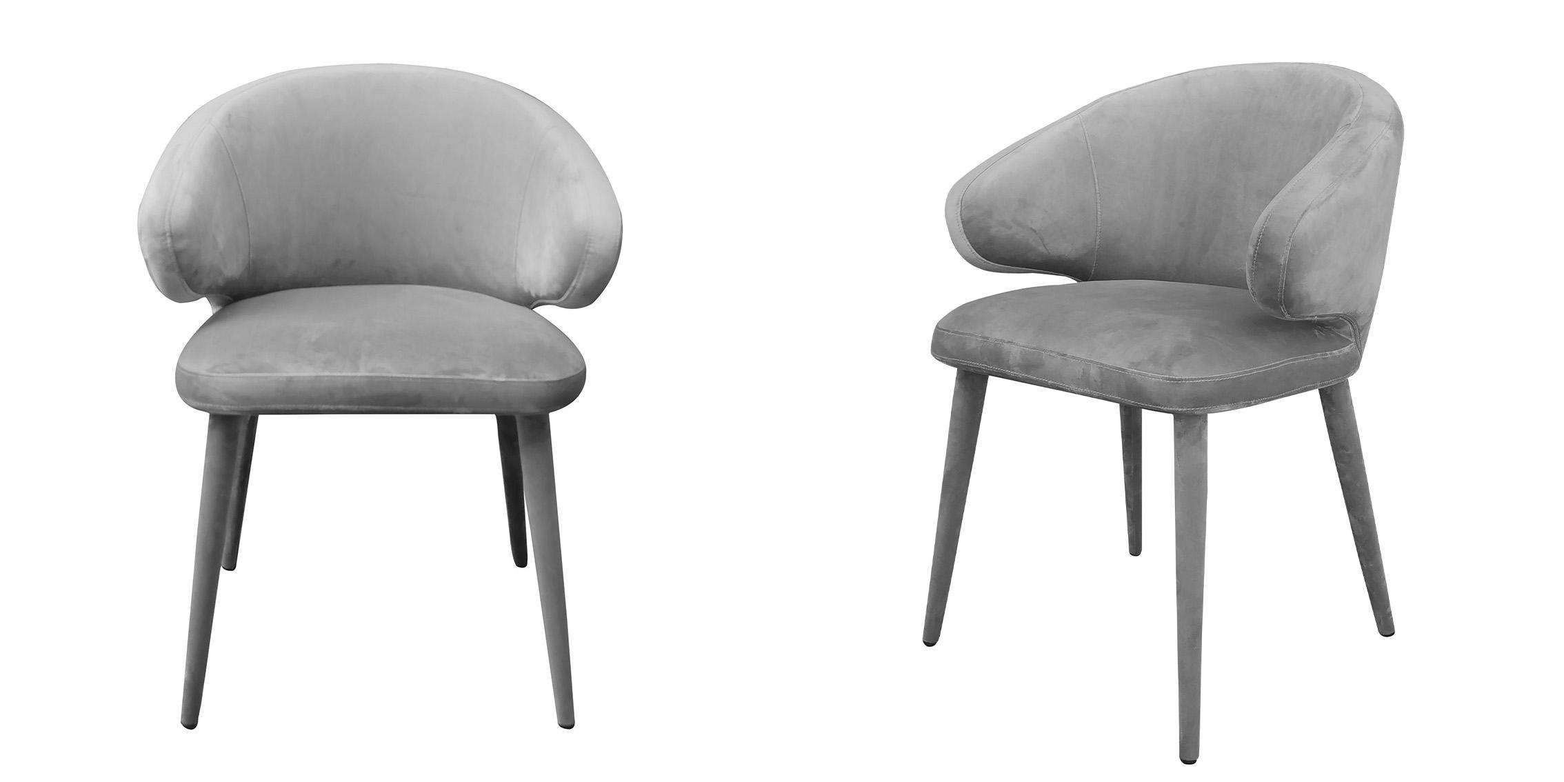 Contemporary, Modern Dining Chair Set Salem VGEUMC-9253CH-A-GRY-DC-2pcs in Gray Fabric