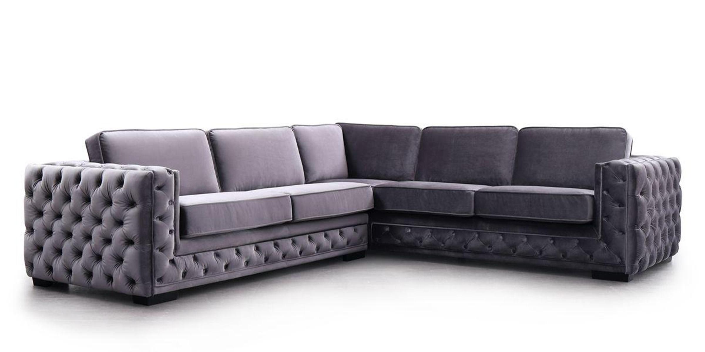

    
Glam Grey Velvet Tufted Sectional Sofa Divani Casa Jean VIG Modern Classic

