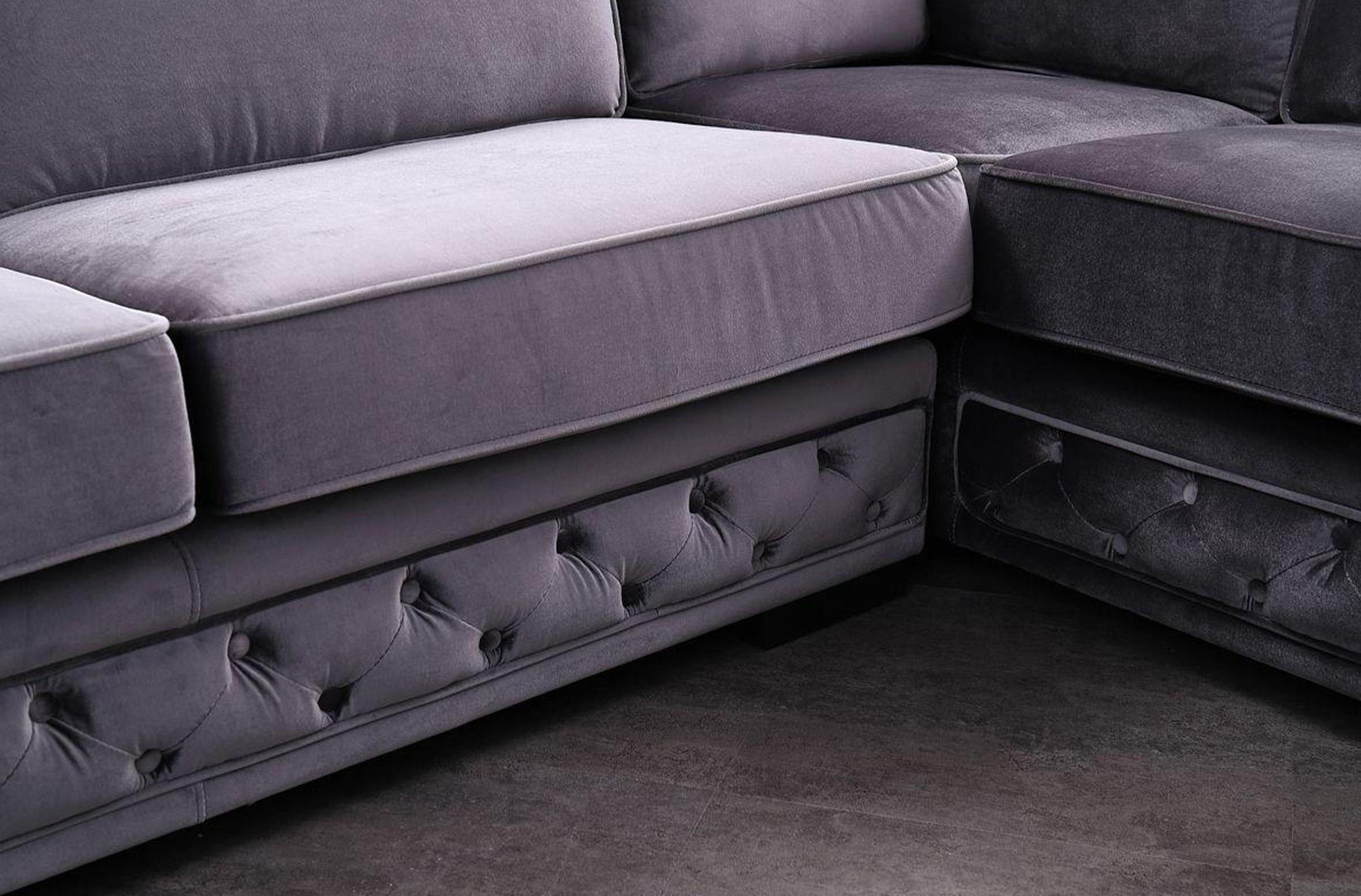 

    
VG2T1125-GRY Glam Grey Velvet Tufted Sectional Sofa Divani Casa Jean VIG Modern Classic
