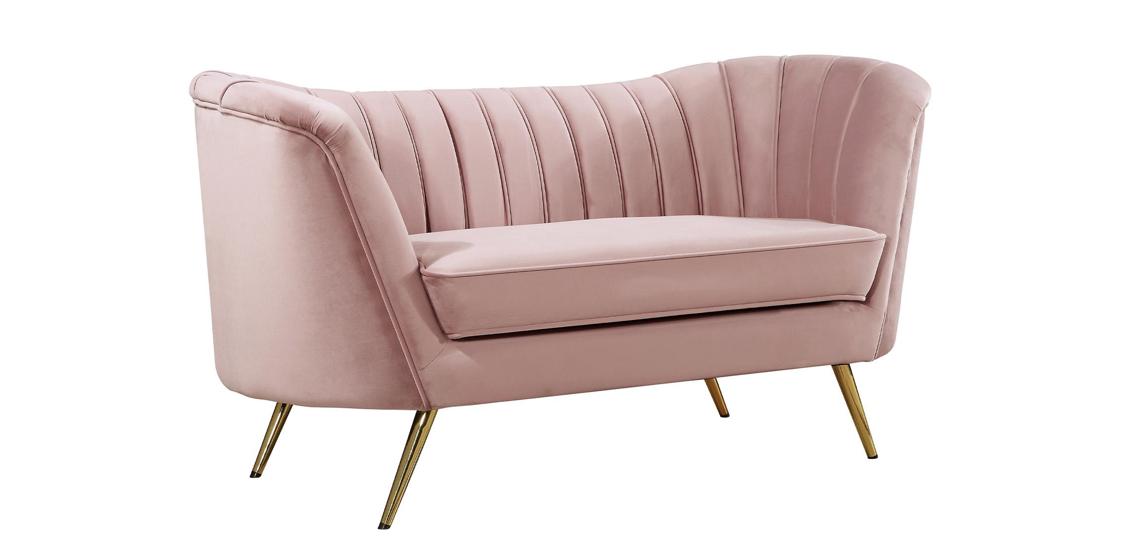 

    
Glam Pink Velvet Tufted Loveseat Margo 622Pink-L Meridian Modern Contemporary
