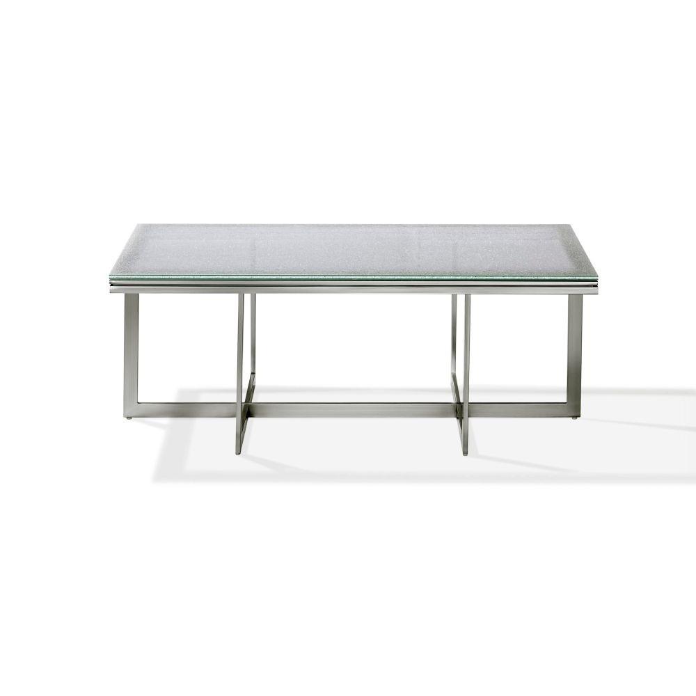 

    
Glass & Stainless Steel Coffee Table by Modus Eliza 5WT721
