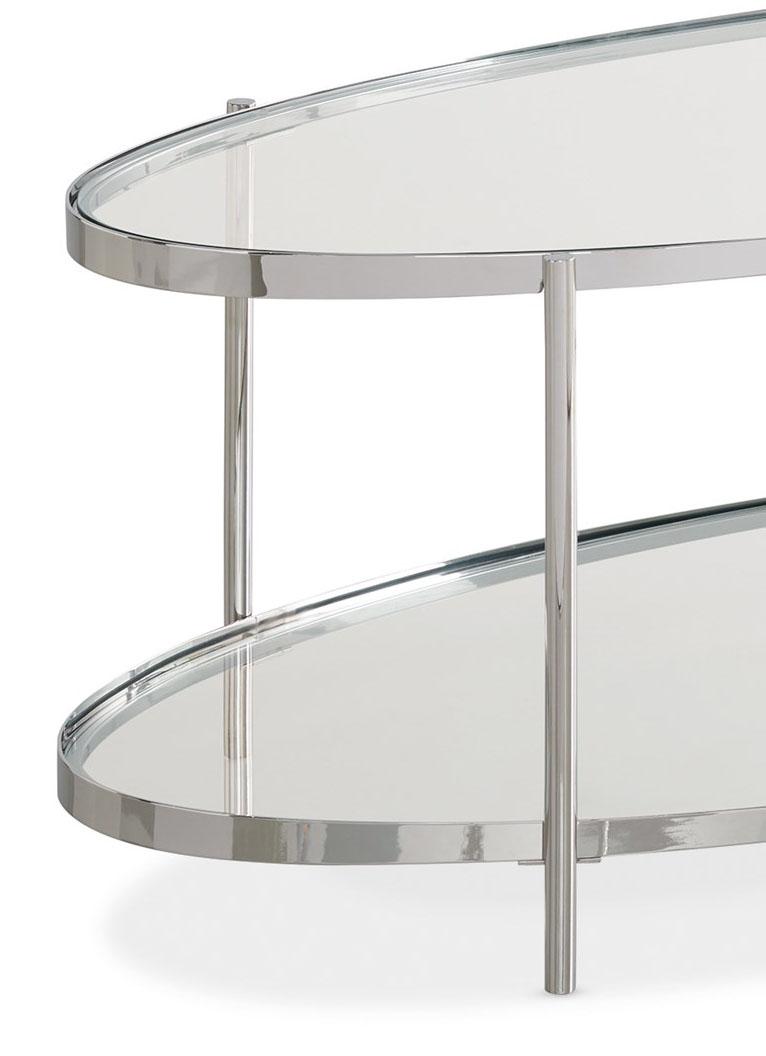 

    
Caracole OVAL COCKTAIL TABLE Coffee Table Silver 9261-020-401
