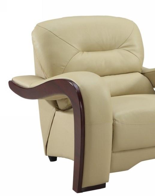 

    
Contemporary Beige Premium Leather Match Armchair Global United 992
