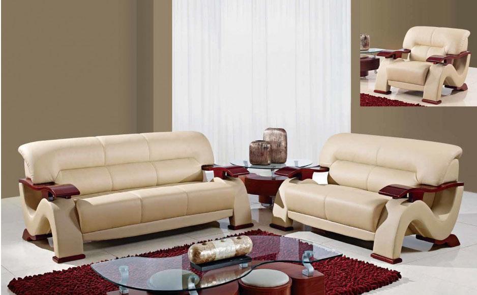 

    
Global Furniture U2033 Modern Design Cappuccino Bonded Leather Sofa Set 3Pcs
