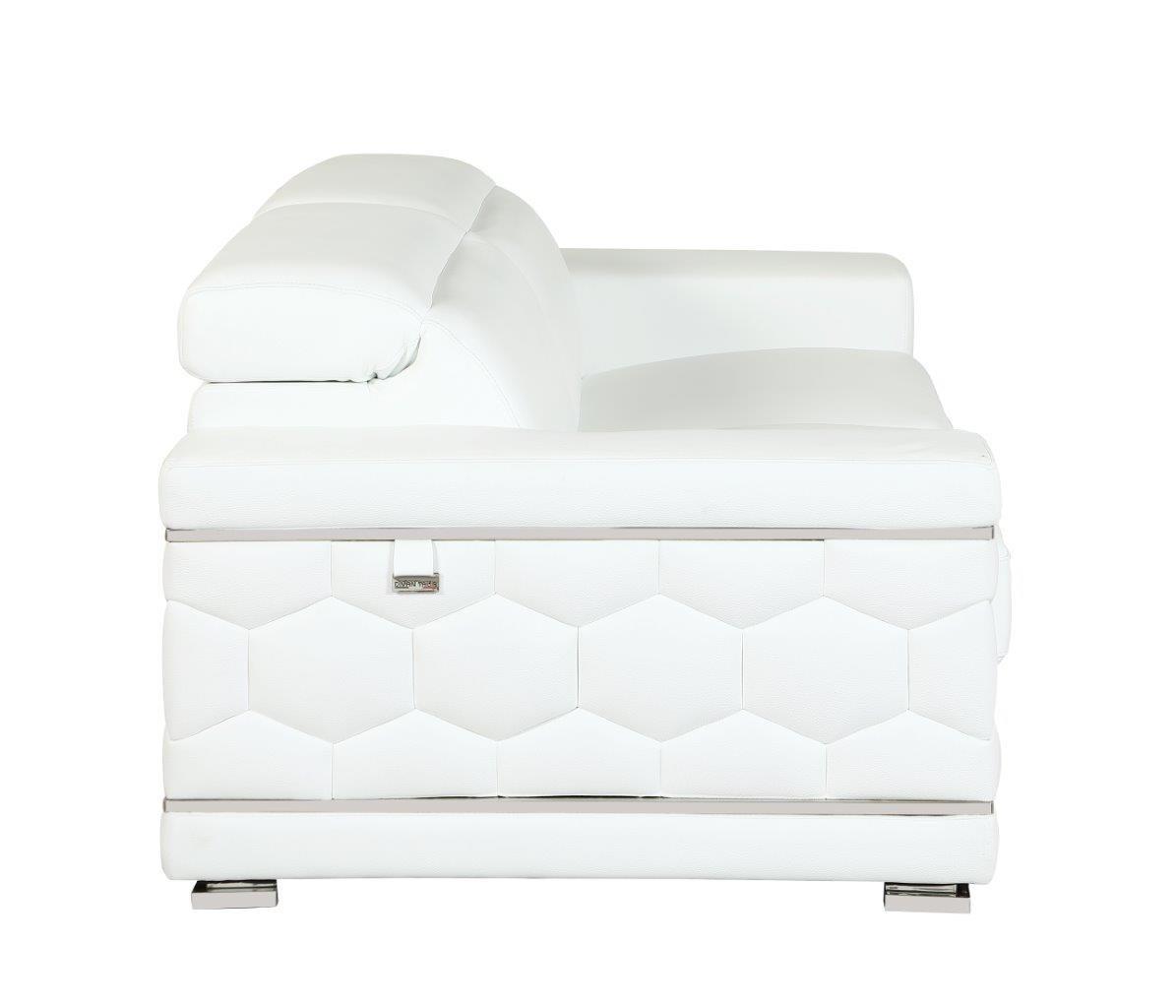 

    
WHITE Genuine Italian Leather Sofa Set 3 Pcs Contemporary 692 Global United
