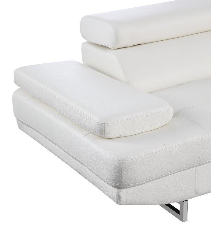 

        
00083398860210WHITE Faux Leather Air Sectional LAF Contemporary Global United 8136-SEC

