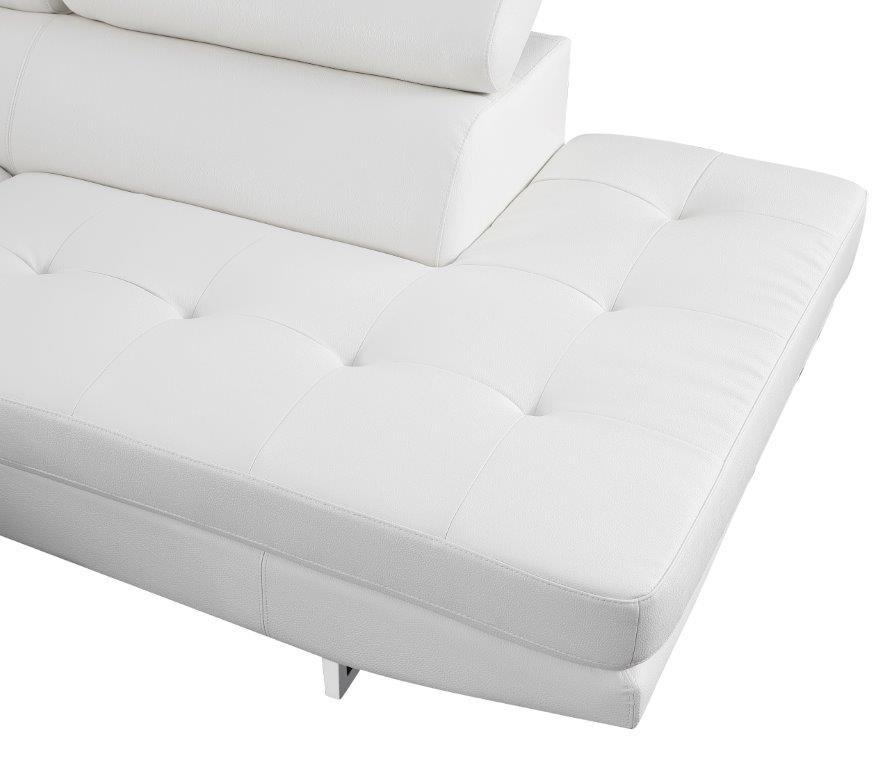 

    
 Photo  WHITE Faux Leather Air Sectional LAF Contemporary Global United 8136-SEC
