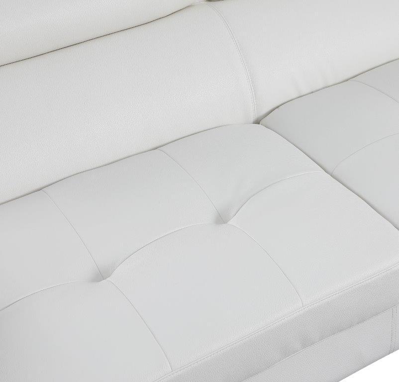 

    
 Shop  WHITE Faux Leather Air Sectional LAF Contemporary Global United 8136-SEC
