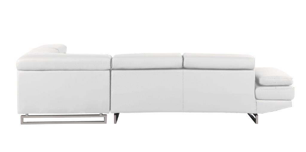 

        
00083398860241WHITE Faux Leather Air Sectional RAF Contemporary Global United 8136-SEC
