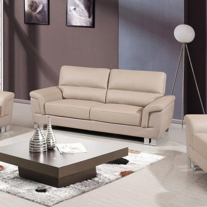 

    
Contemporary Beige Leather Gel / Match Sofa Global United 9412
