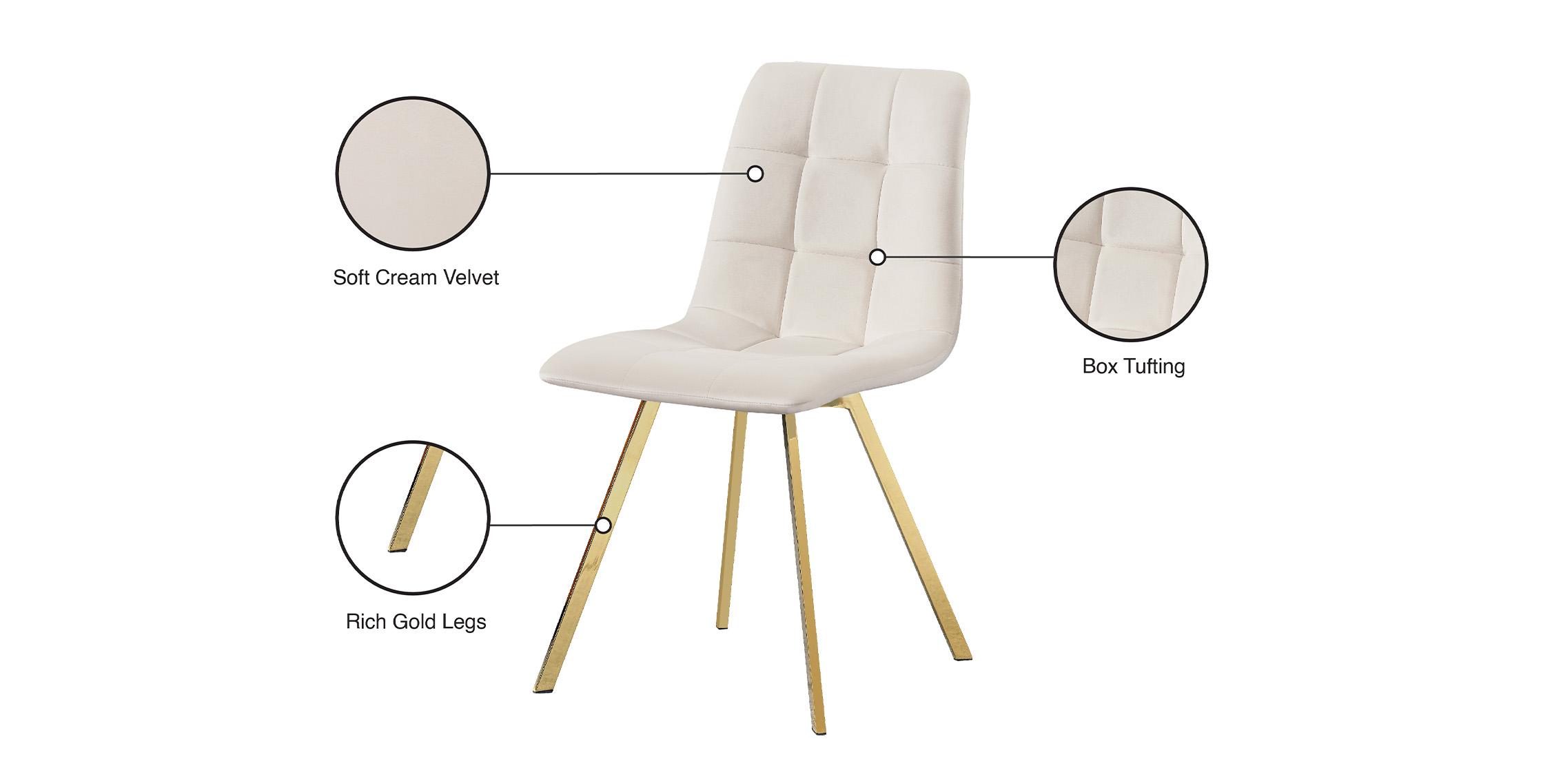 

    
Meridian Furniture ANNIE 979Cream-C Dining Chair Set Cream/Gold 979Cream-C-Set-4
