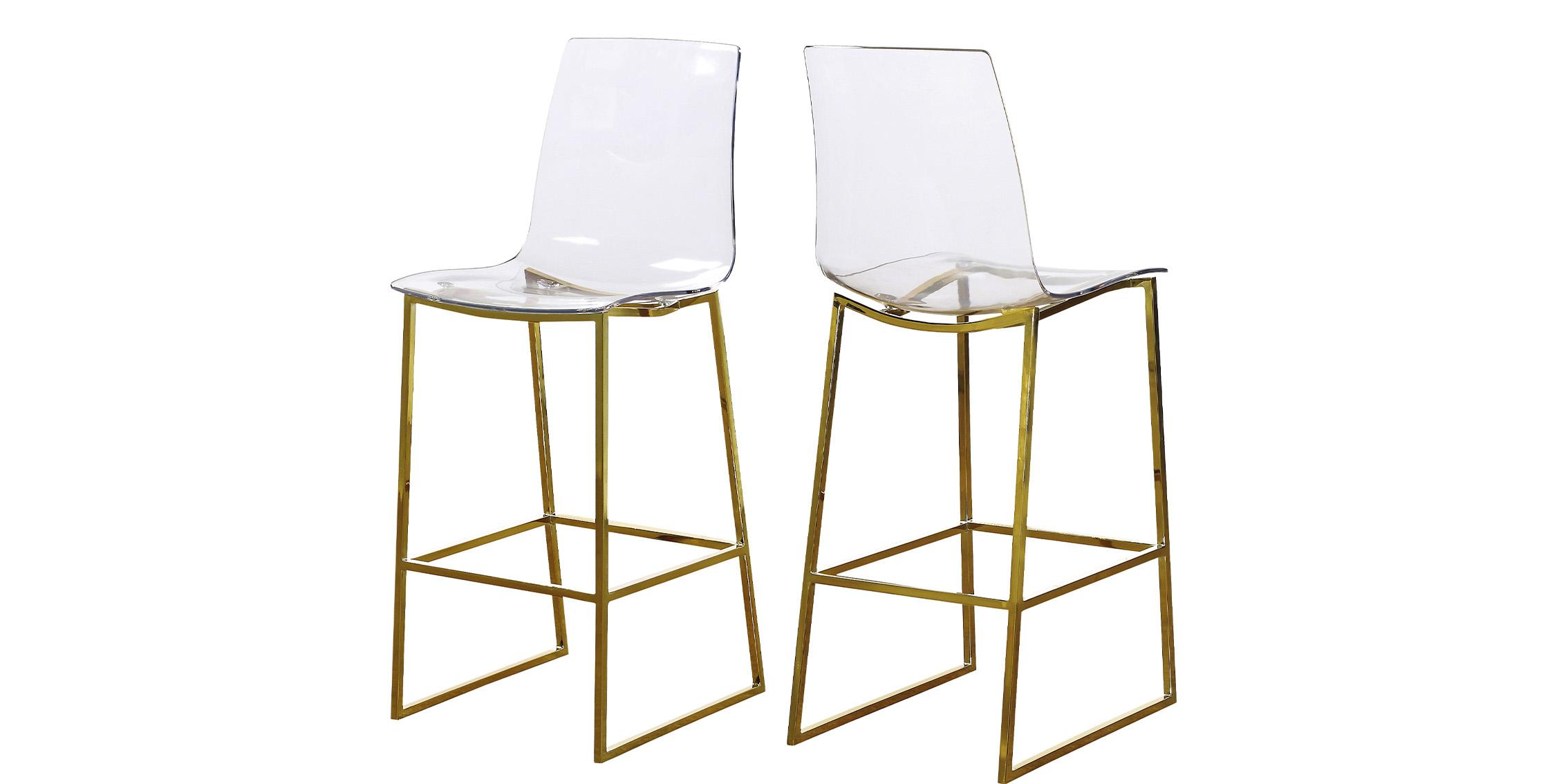 Contemporary Counter Stool Set LUMEN 719 719-Set-2 in Gold 