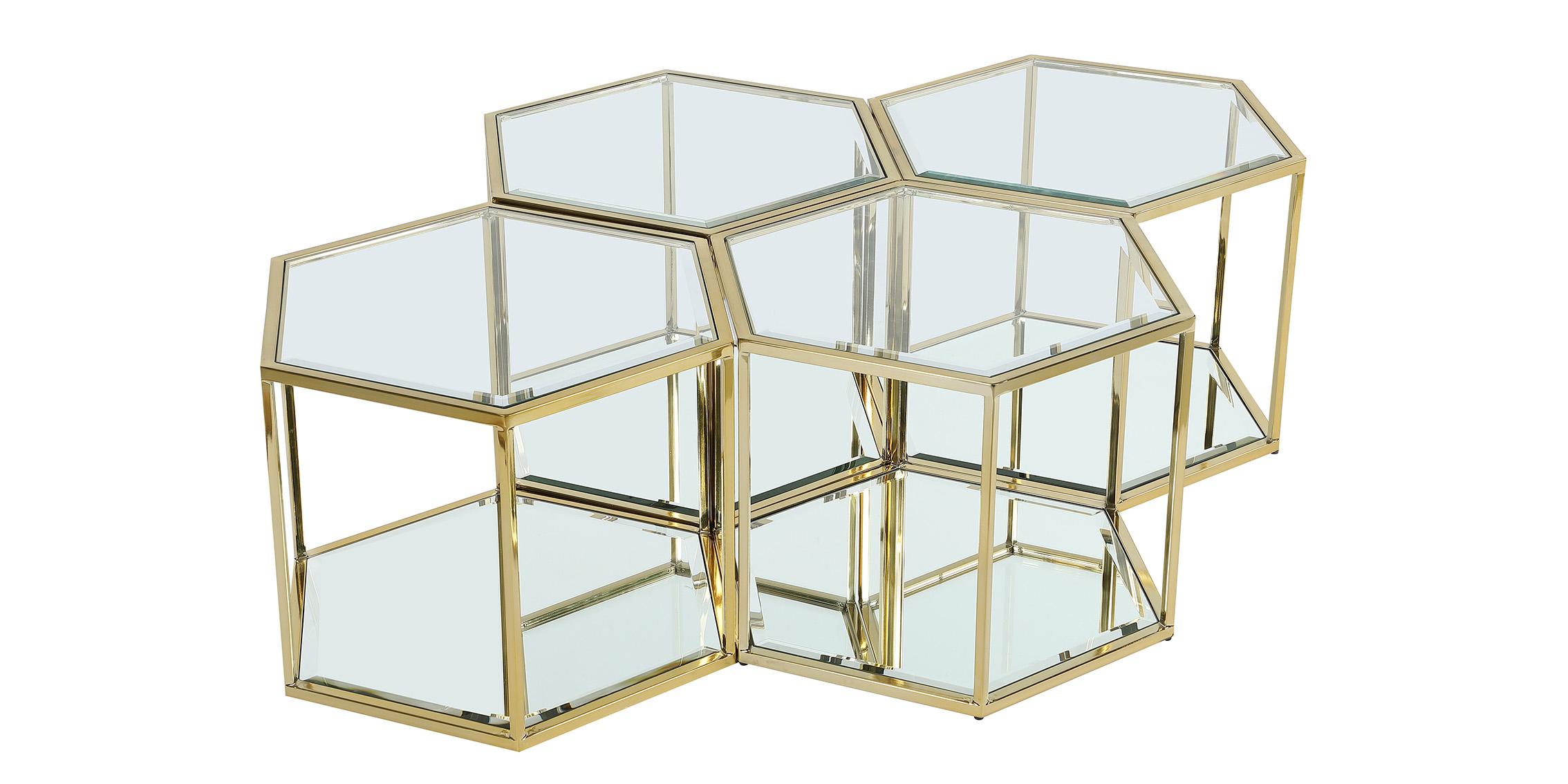 

    
Gold Stainless Steel & Glass Modular Coffee Table SEI 205-CT-4PC Meridian Modern
