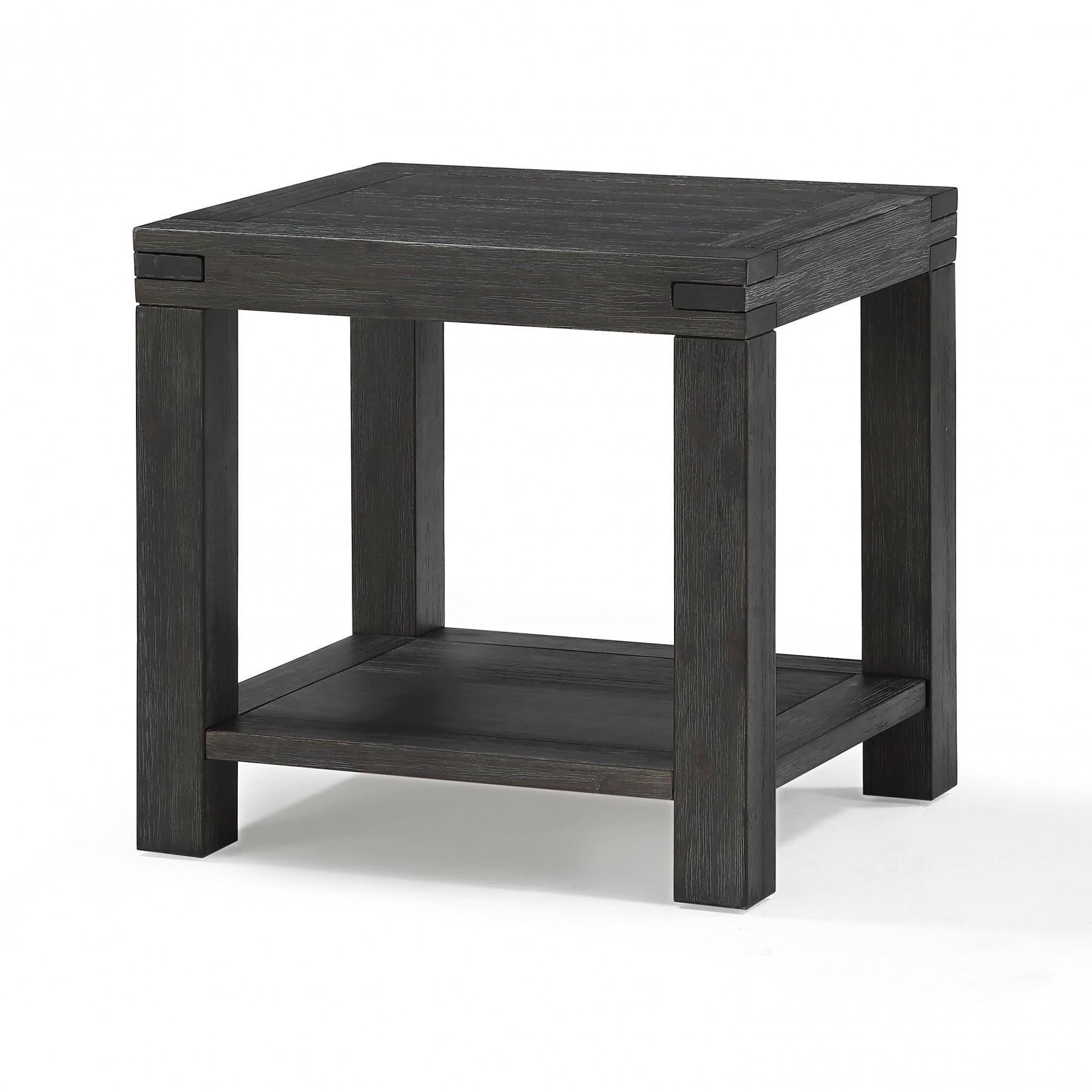 Rustic End Table MEADOW 3FT322 in Graphite 