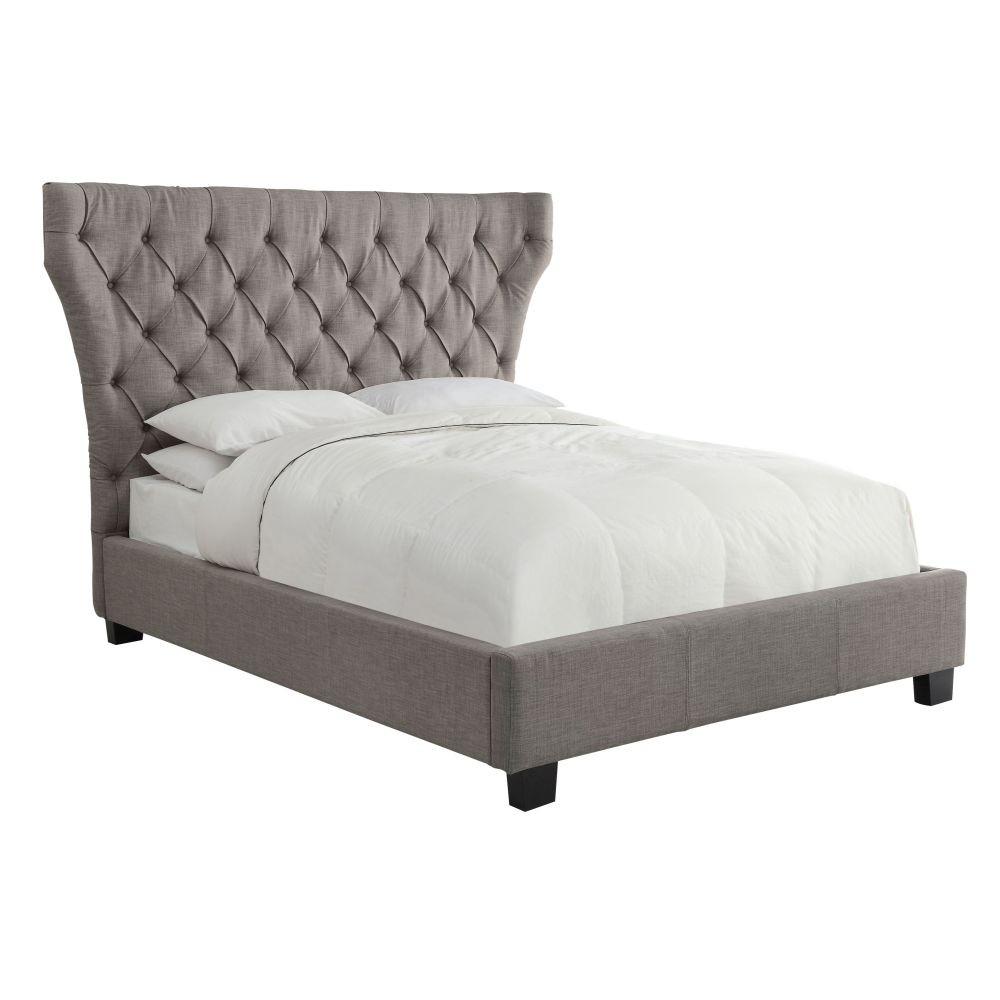 

    
Gray Dolphin Linen Fabric Storage CAL King Bed MELINA by Modus Furniture
