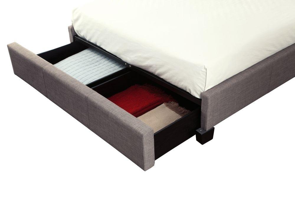 

    
 Shop  Gray Dolphin Linen Fabric Storage CAL King Bed MELINA by Modus Furniture
