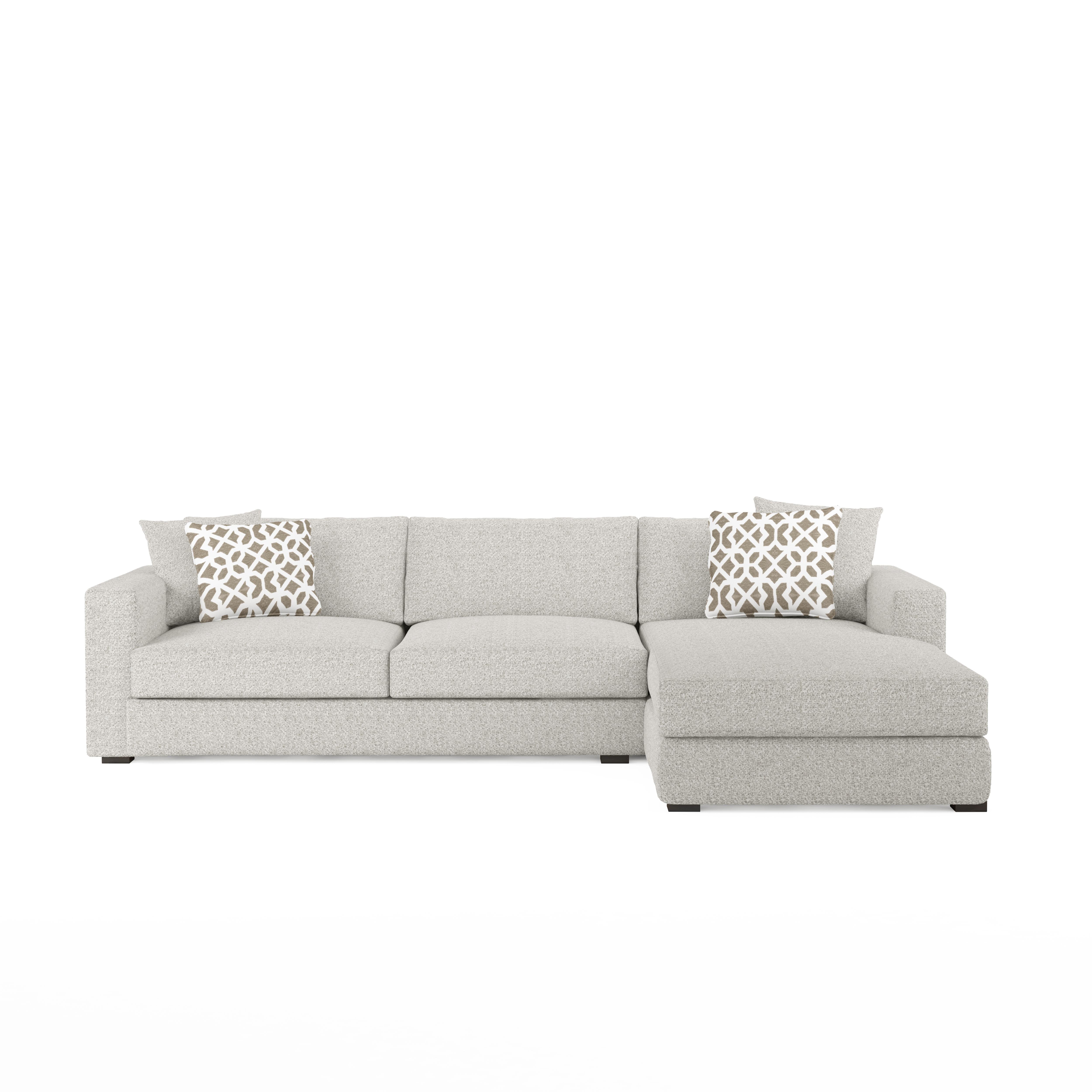 Modern, Traditional Sectional Sofa Scully Ryden 780585-5012C8S2 in Gray Fabric