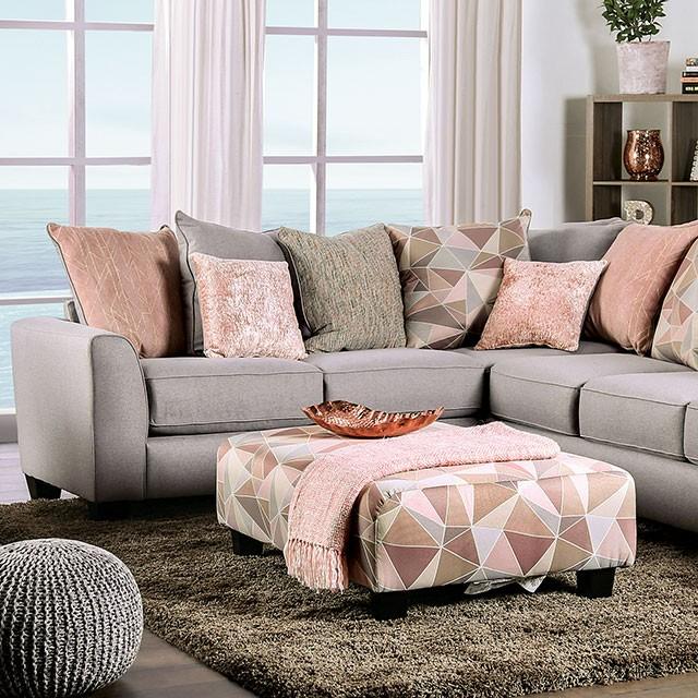 

    
Transitional Multi Colored Chenille Sectional Sofa and Ottoman Furniture of America Harriden

