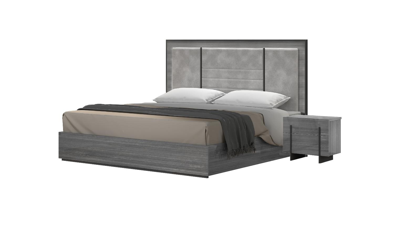 Contemporary, Modern Bedroom Set Blade 17450-K-3pcs in Gray 