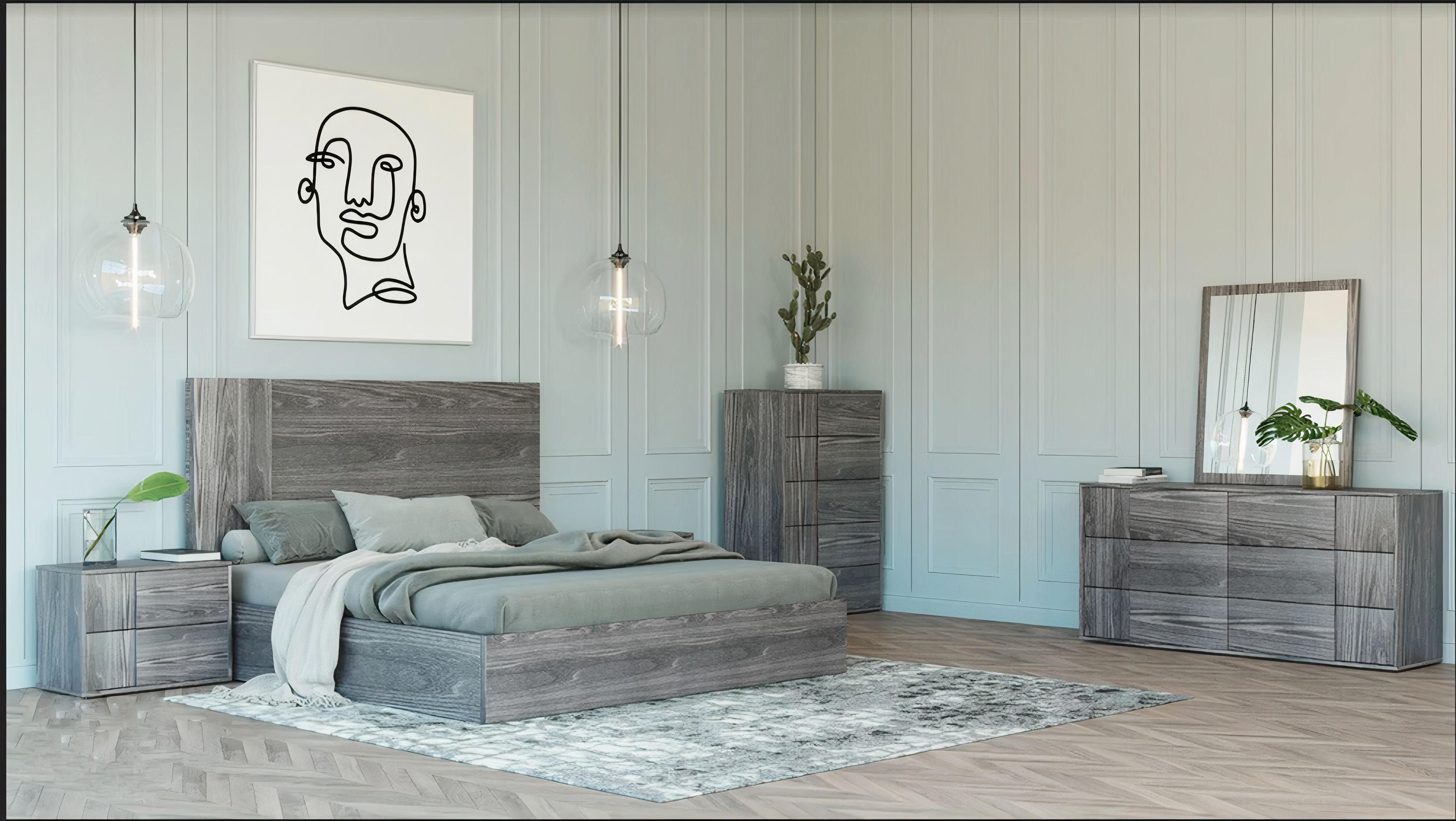 

    
Gray King Size Panel Bedroom Set 5Pcs by VIG Nova Domus Asus
