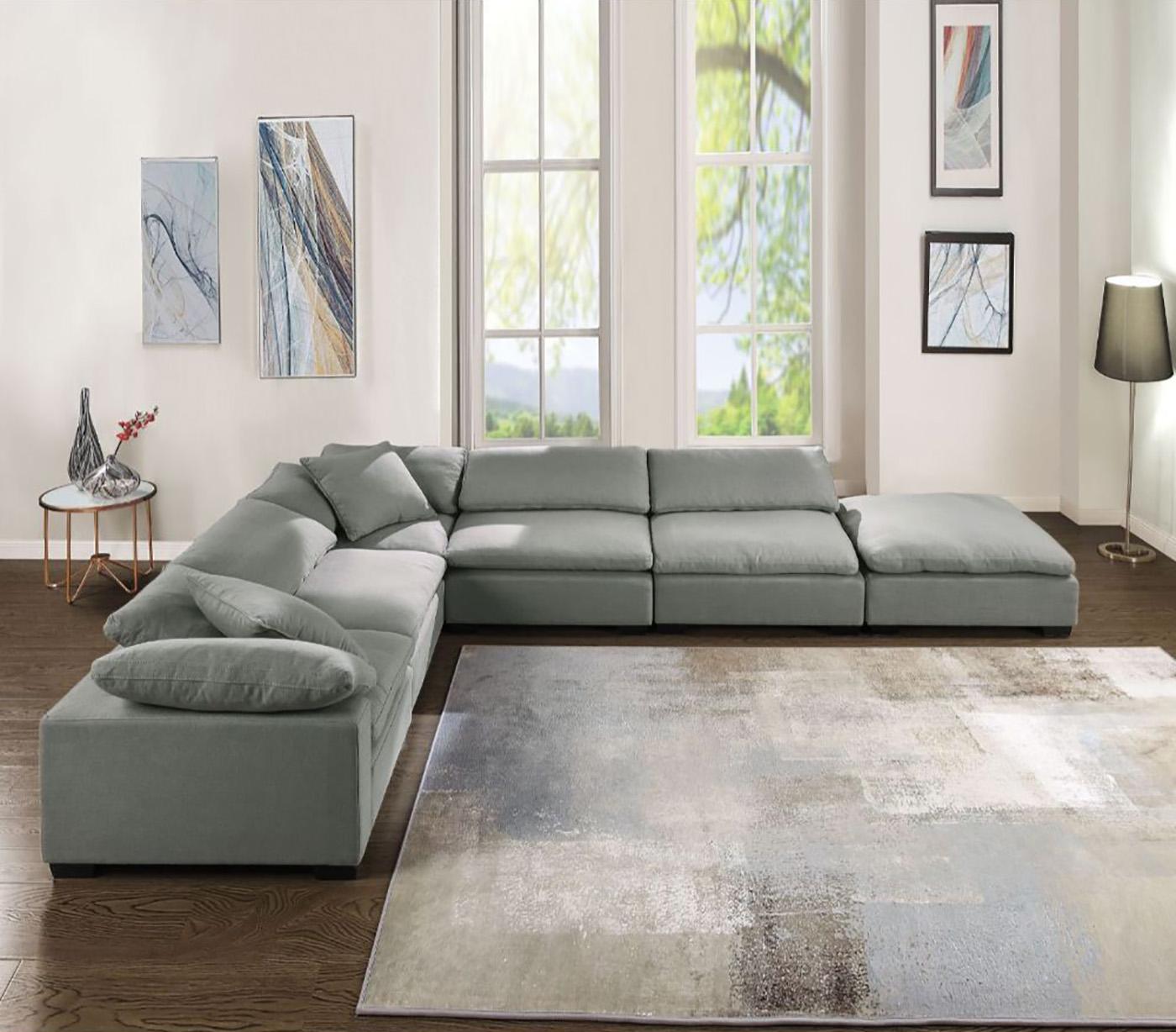 

        
Acme Furniture Kerry Modular Sectional Sofa Light Gray Linen 0840412179990
