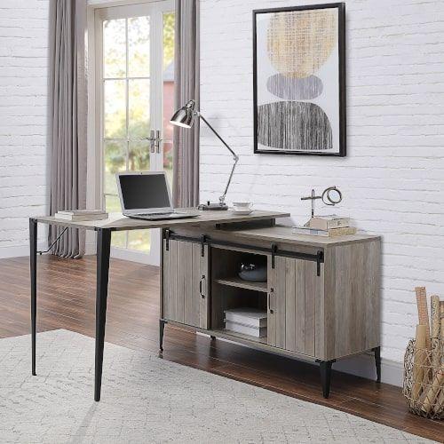 

    
Gray Oak & Black Finish Wood Writing Desk WITHOUT USB by Acme Furniture OF00009 Zakwani
