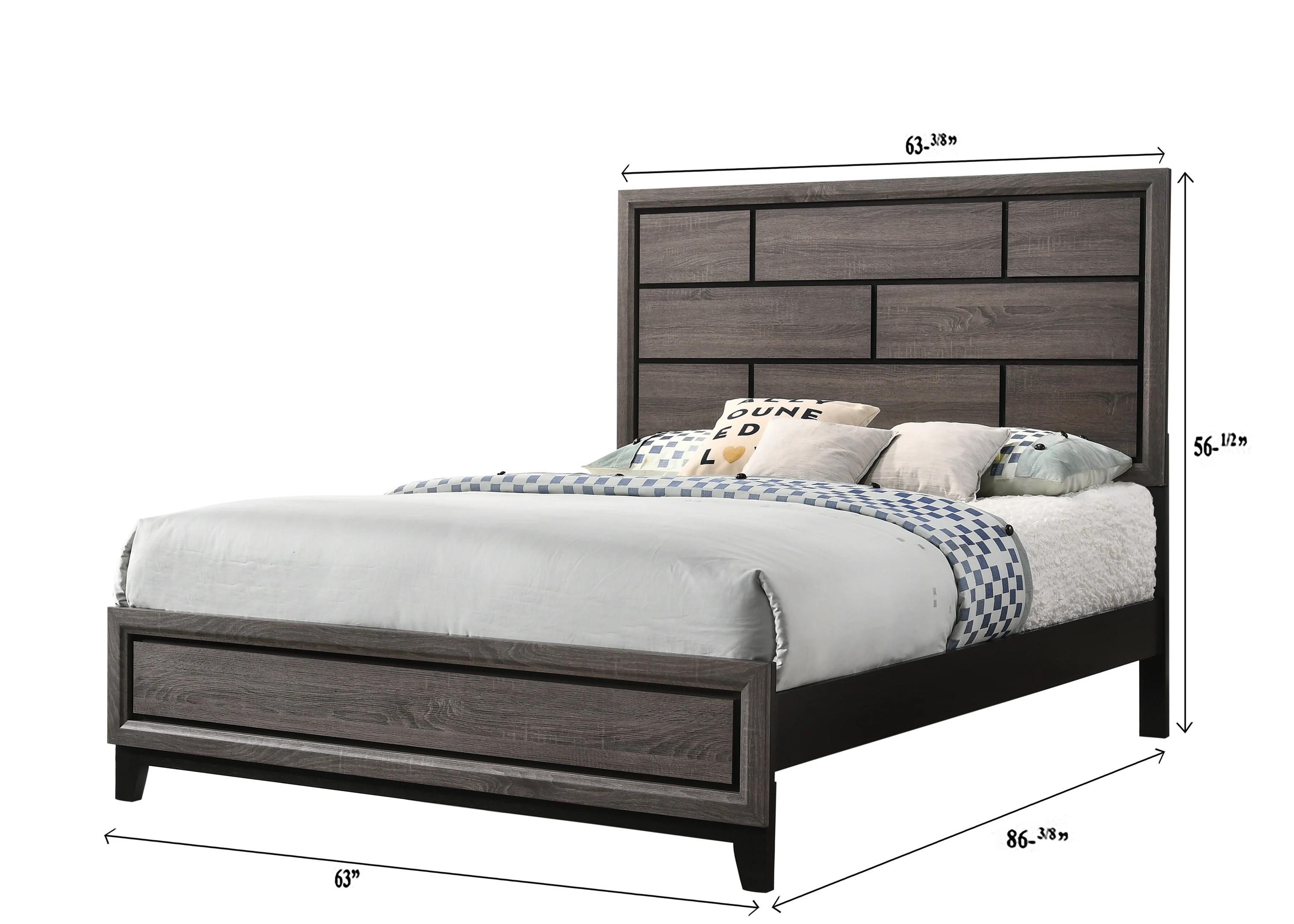 

    
Gray Queen Size Panel Bed by Crown Mark Akerson B4620-Q-Bed
