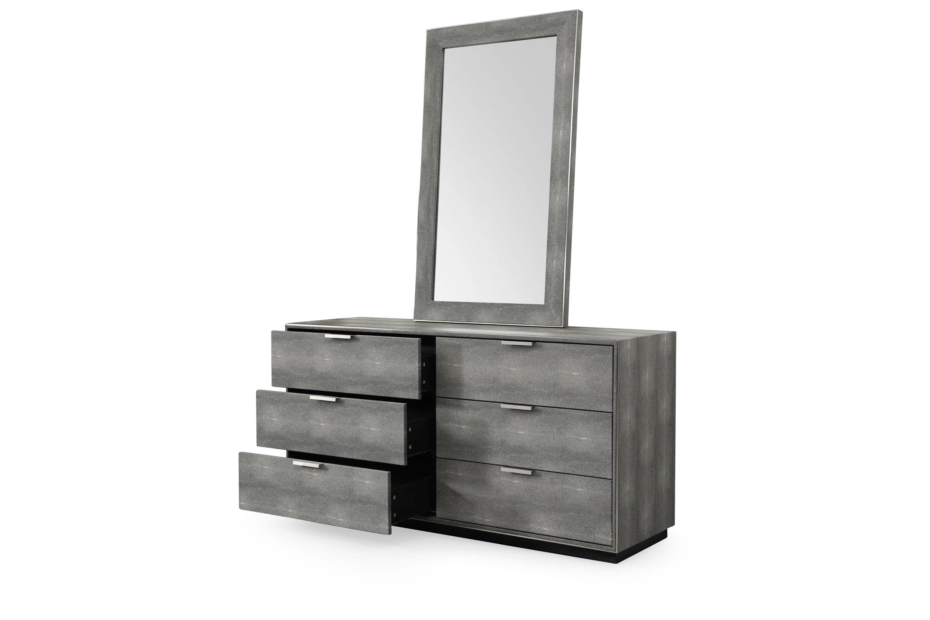 

    
VIG Furniture Dynasty Dresser With Mirror Gray VGVCJ2108-D-GRY-DRS-2pcs
