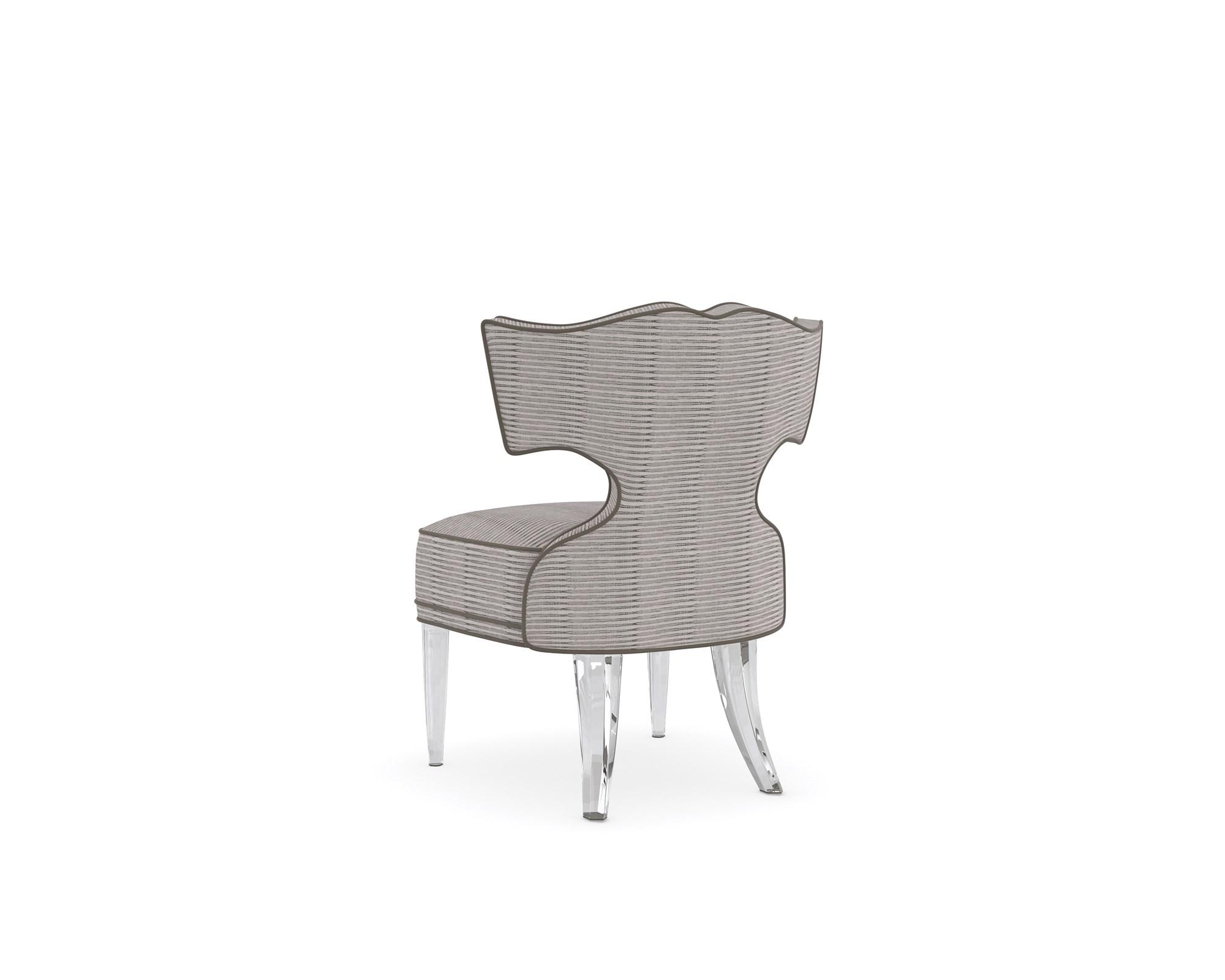 

        
Caracole FACET-NATING Accent Chair Gray Fabric 662896038712
