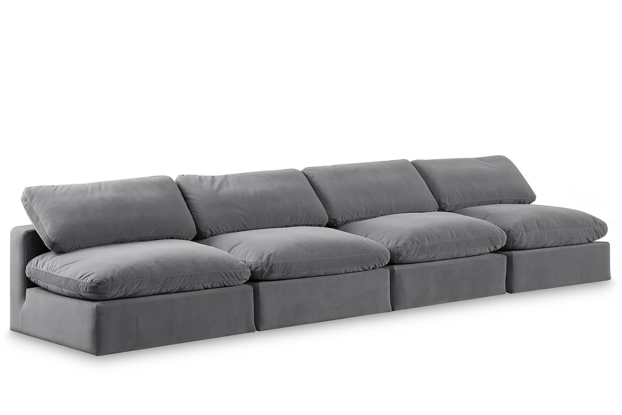 

    
Gray Velvet Modular Sofa COMFY 189Grey-S156 Meridian Contemporary Modern
