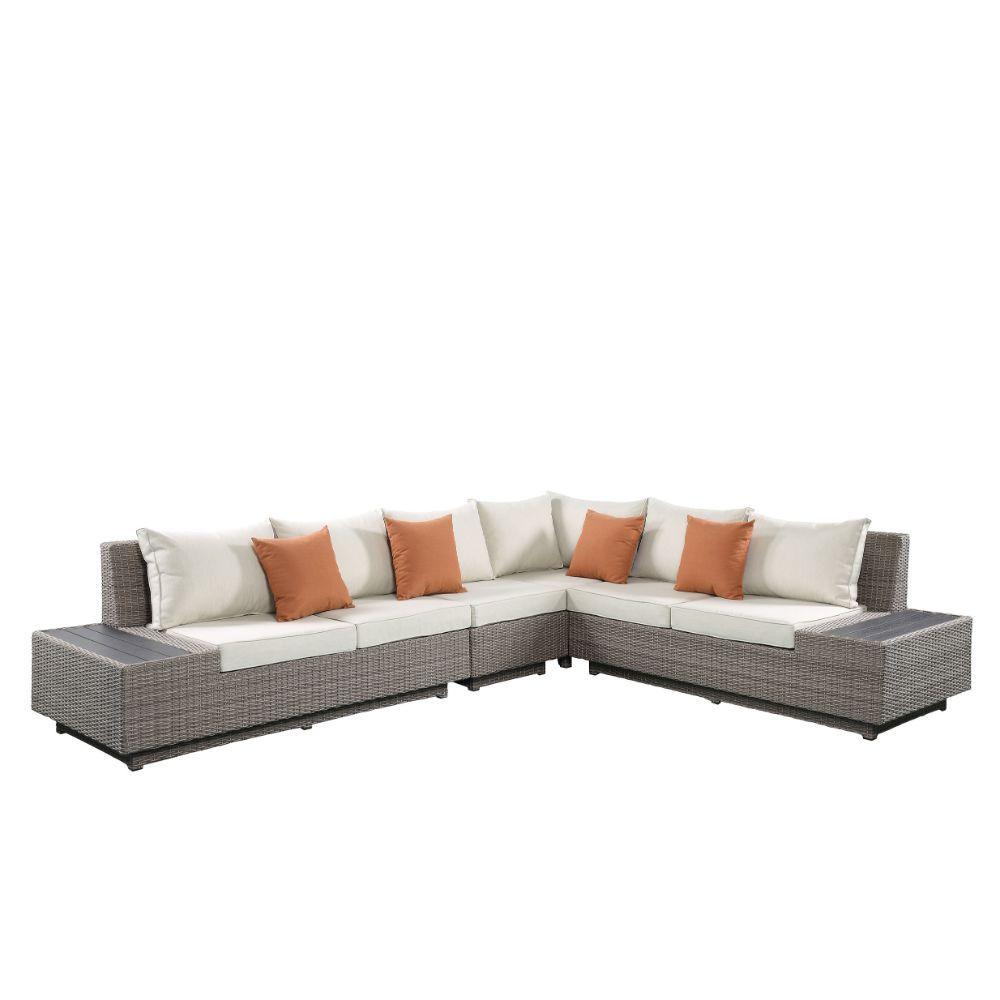 

                    
Acme Furniture 45020 Salena Patio Sectional Set Gray Upholstered Purchase 
