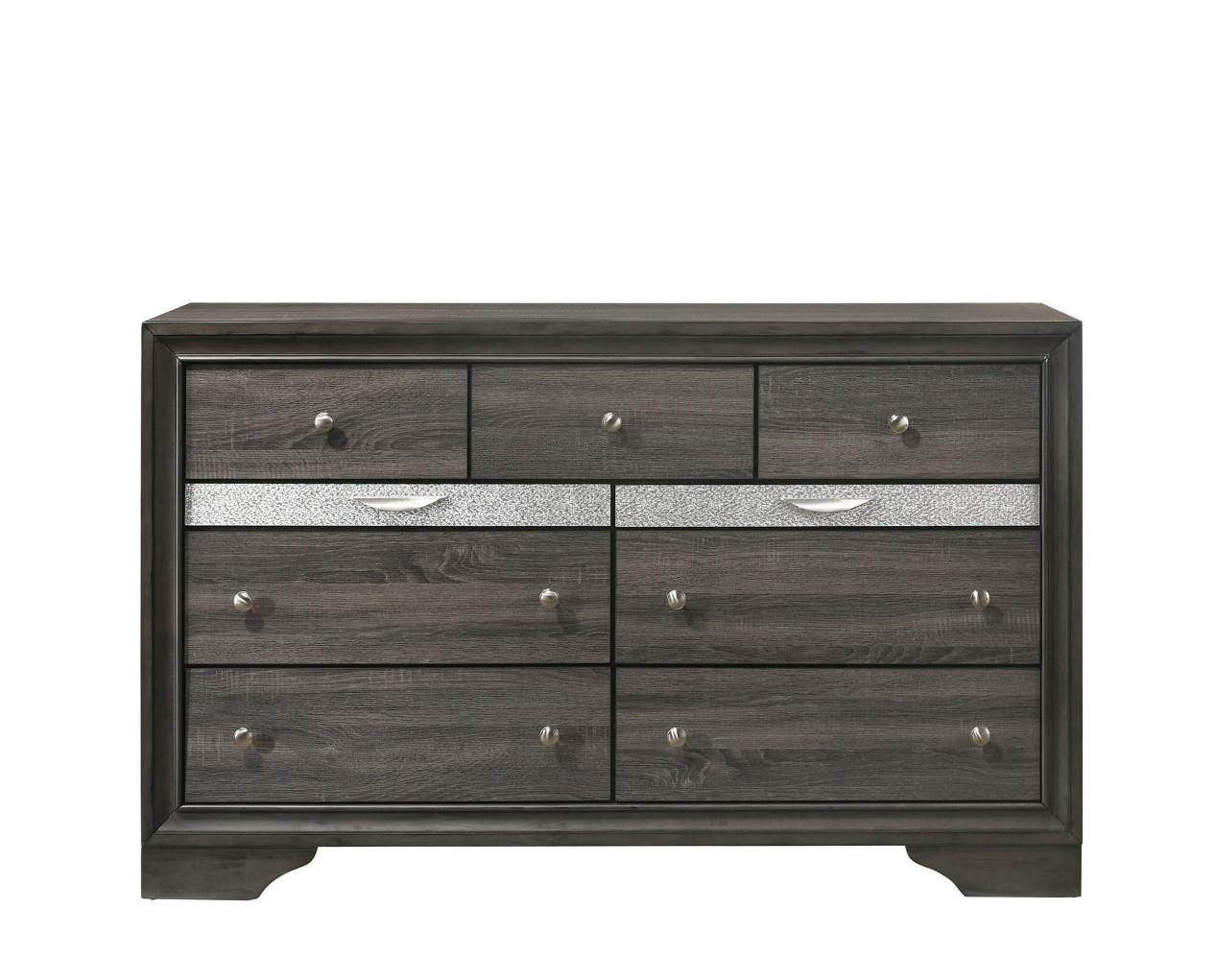 Contemporary, Modern Combo Dresser Naima-25975 25975 in Silver, Gray Matte Lacquer