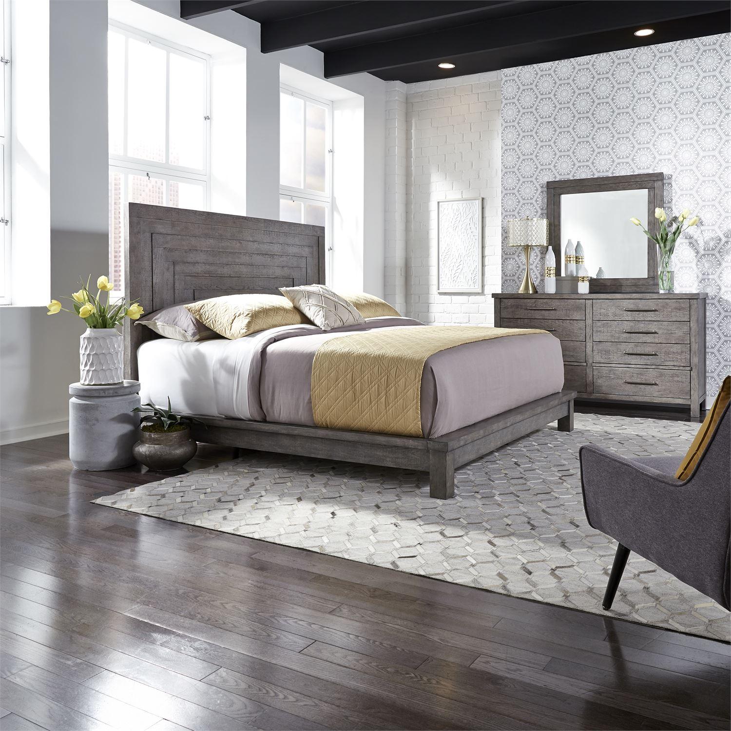 

    
Dusty Charcoal Finish CAL King Bed Set 3Pcs Modern Farmhouse 406-BR Liberty Furniture
